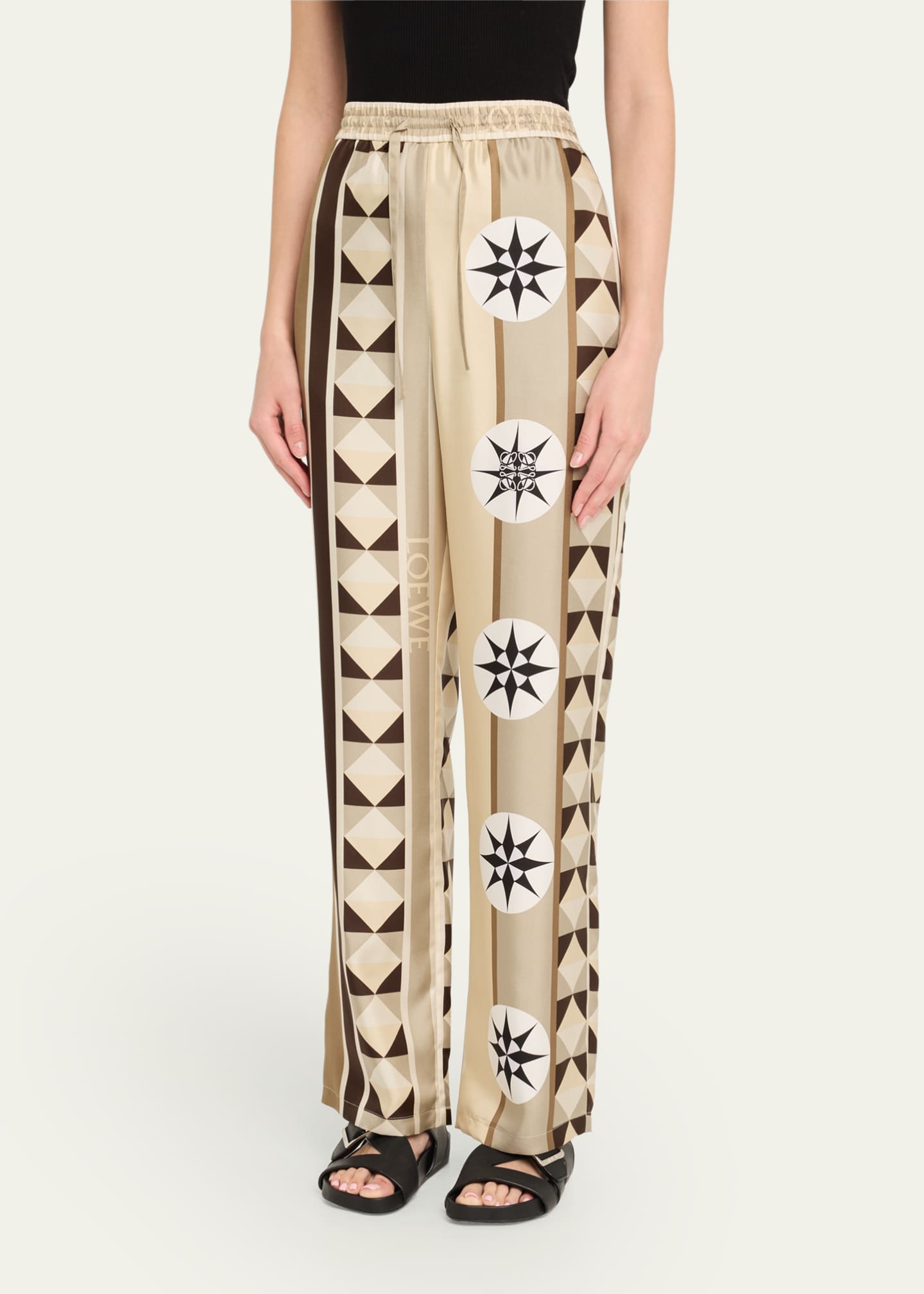 Loewe Scarf Print Silk Pajama Trousers Image 4 of 5