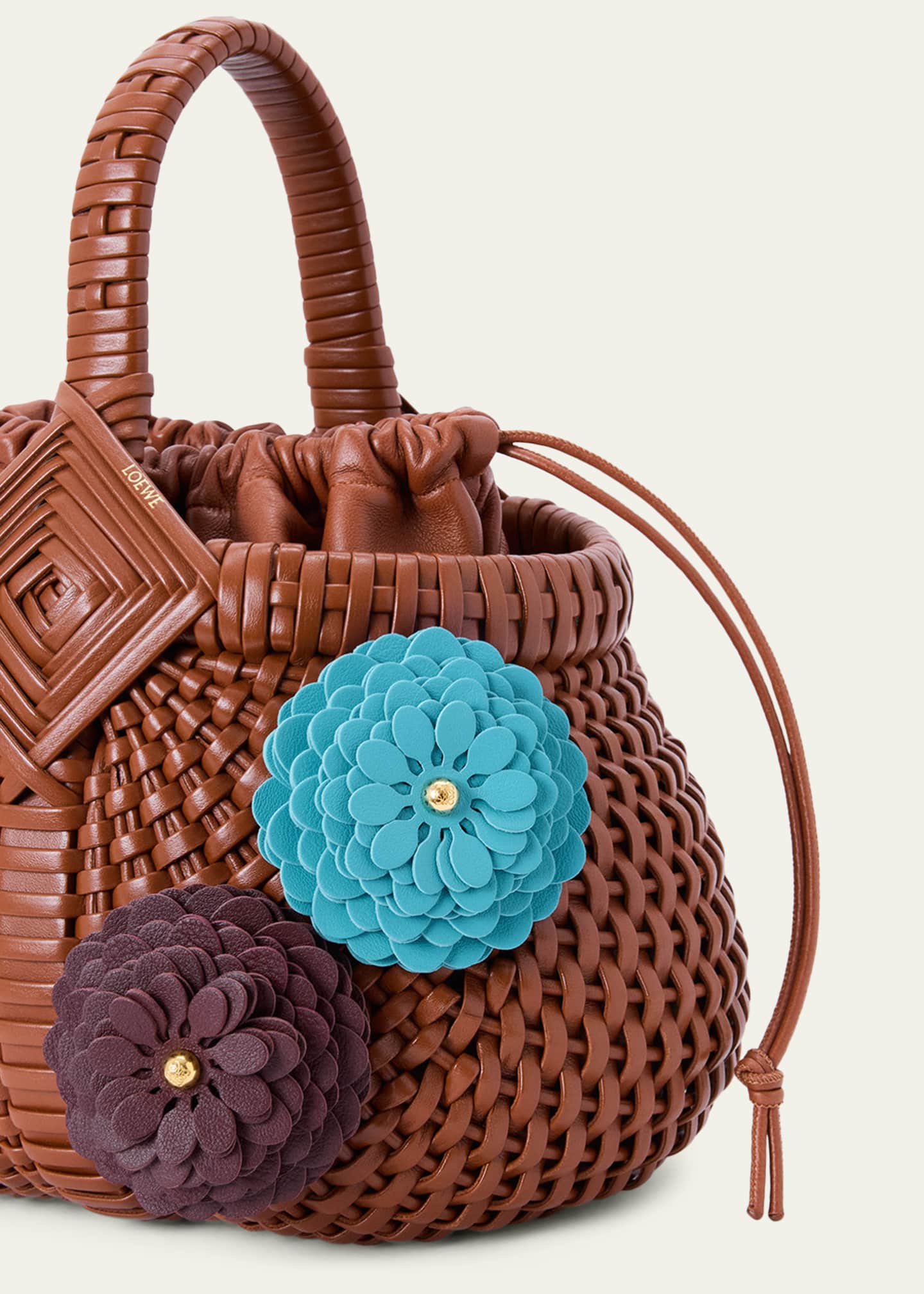 Leather Flower Pin