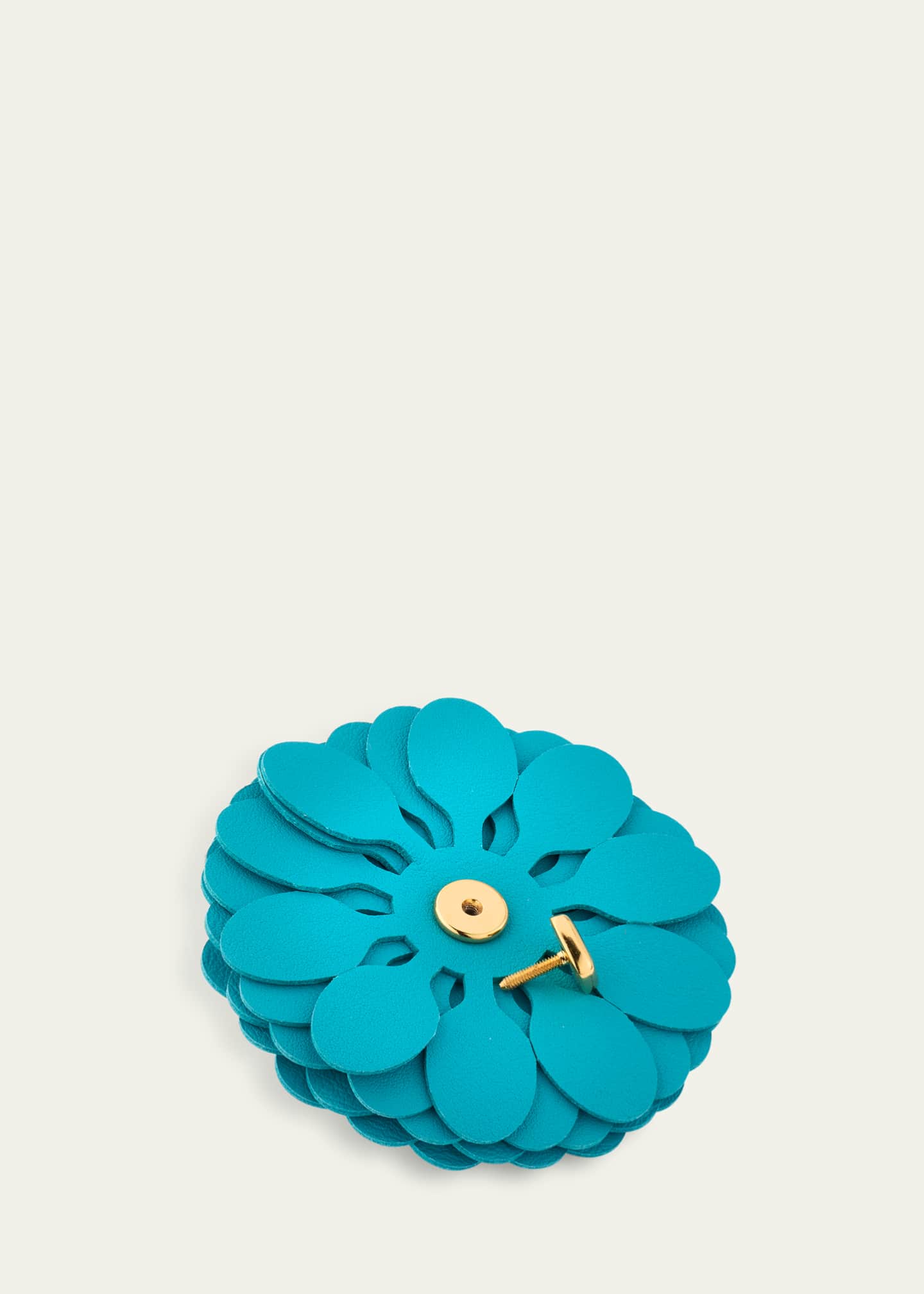 Leather Flower Pin