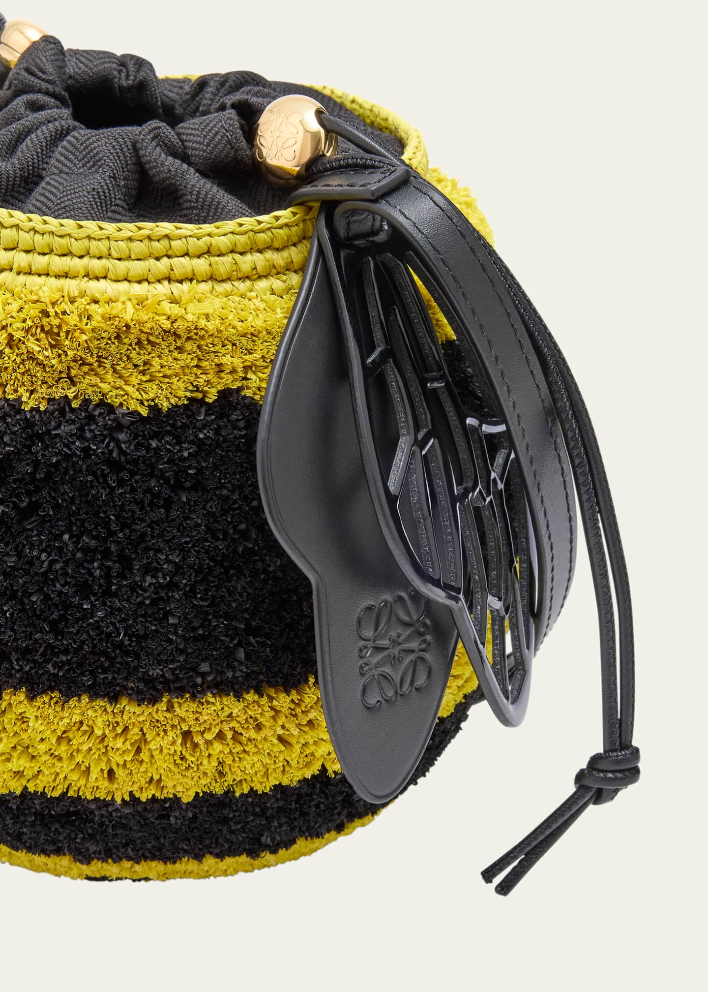 Loewe Bee Basket Bucket Bag in Raffia and Leather Image 3 of 5