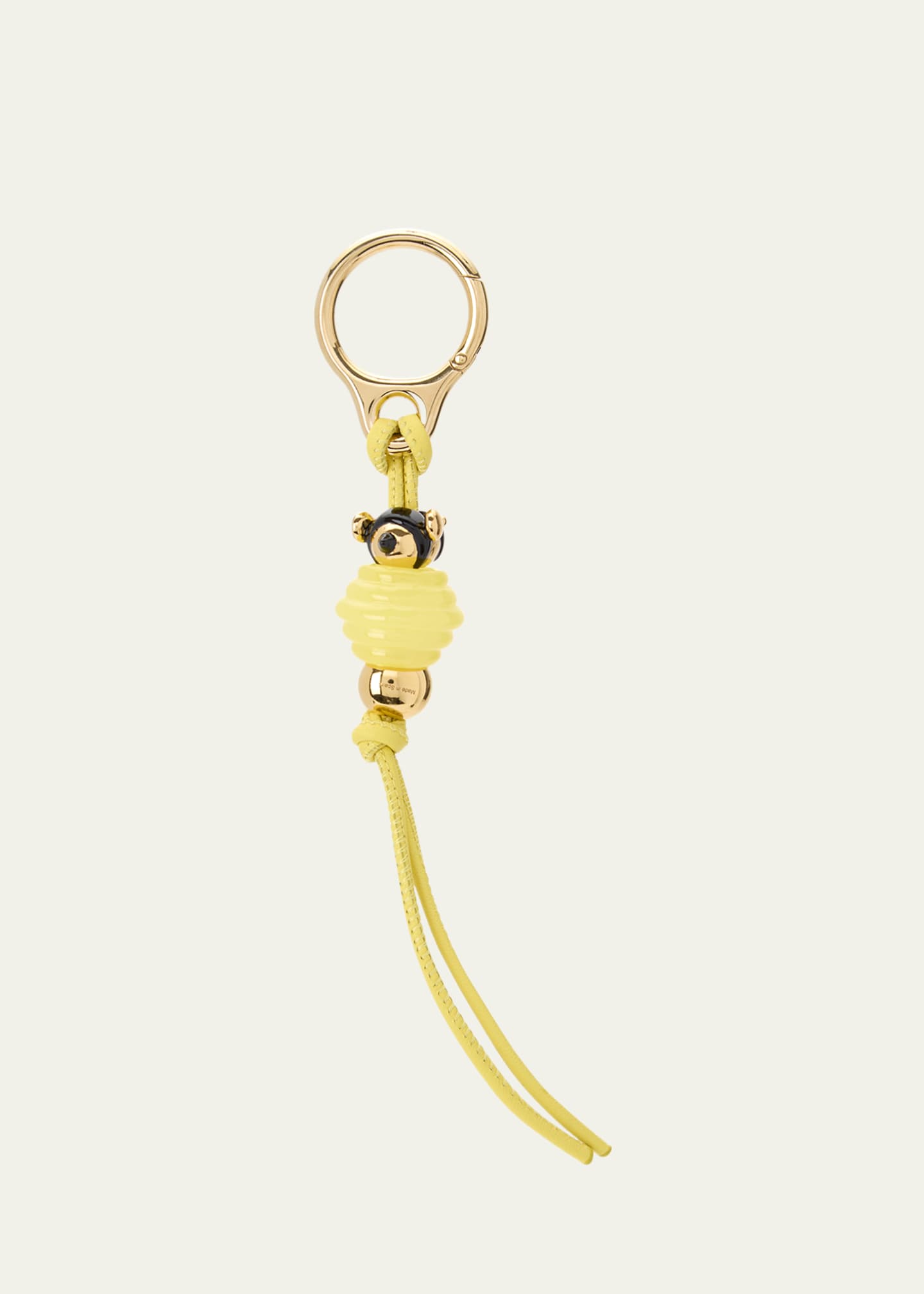 Loewe Dee Dice Bag Charm in Brass and Leather Image 2 of 3