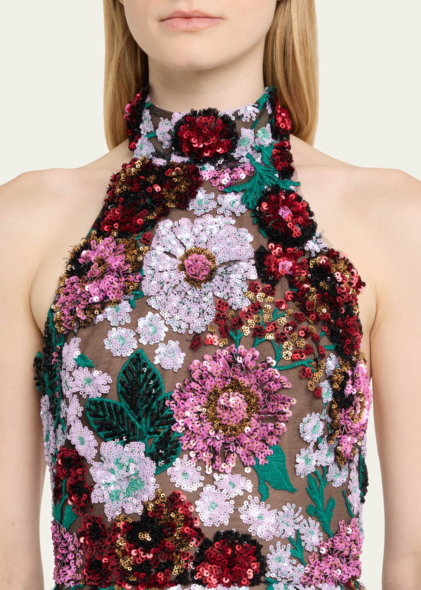 sachin and babi light blue dress Bronx and Banco Deirdre Sequin Embroidered Halter Mini Dress
