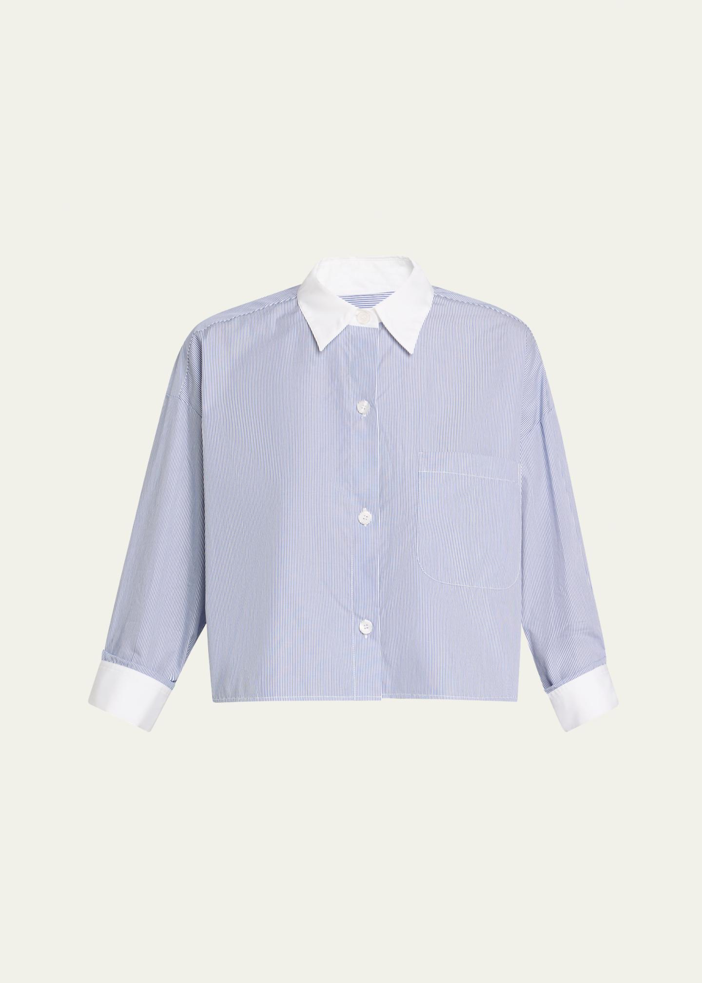 TWP Soon To Be Ex Striped Button-Front Shirt - Bergdorf Goodman