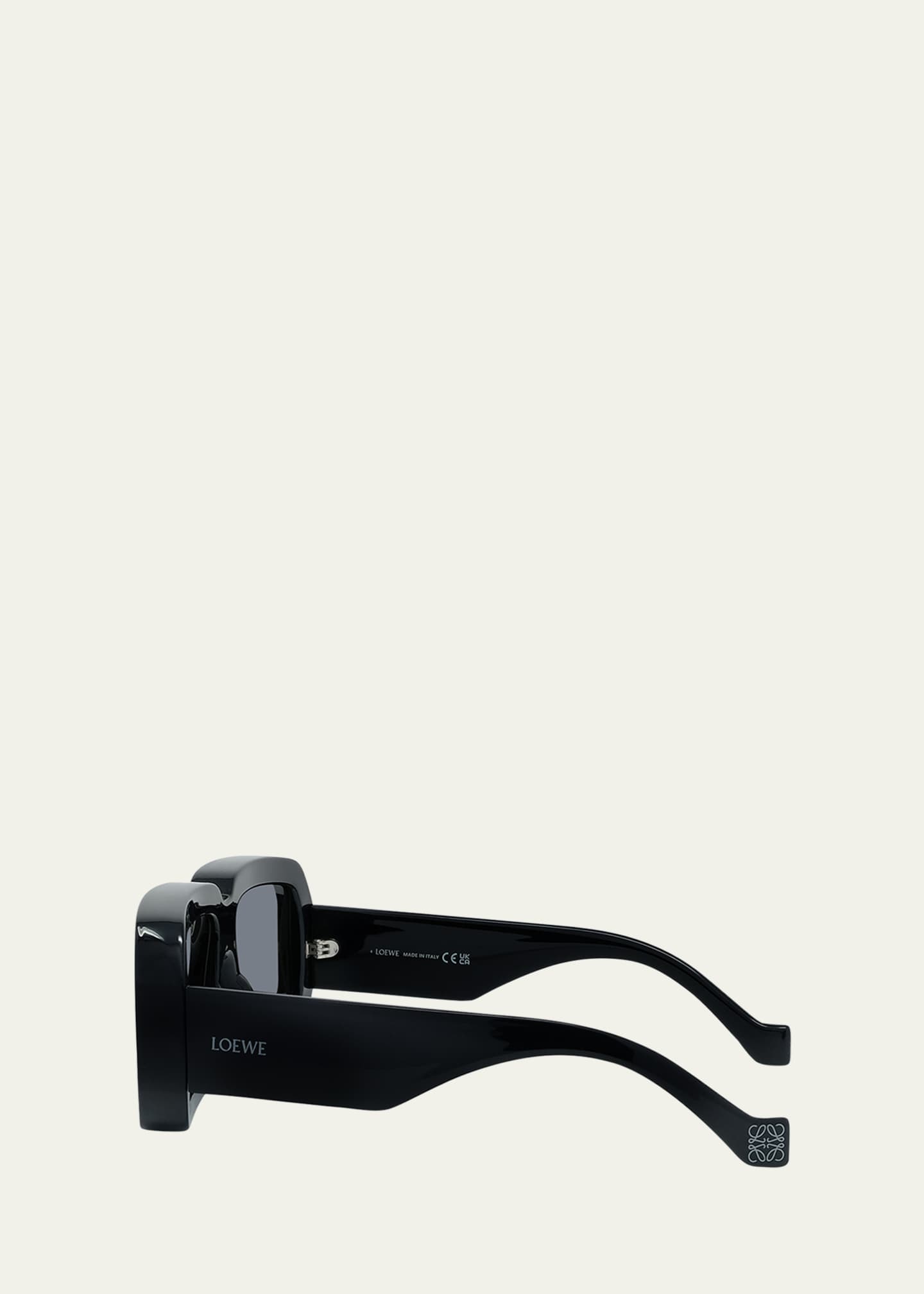 Loewe Signature Square Mirrored Sunglasses - Bergdorf Goodman