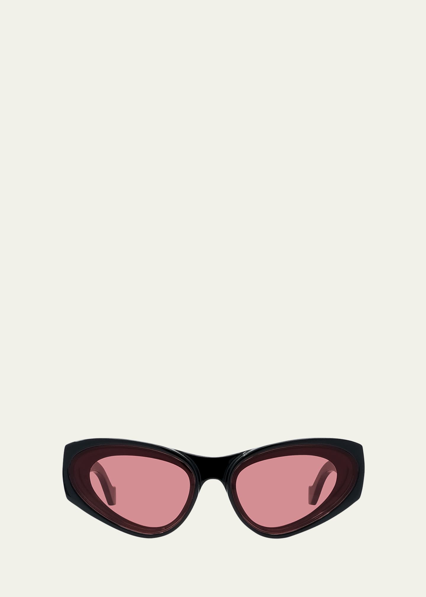美品✨LOEWE×Paula's Ibiza キャットアイフレーム サングラス Paula's Ibiza Signature cat-eye sunglasses in black - Loewe