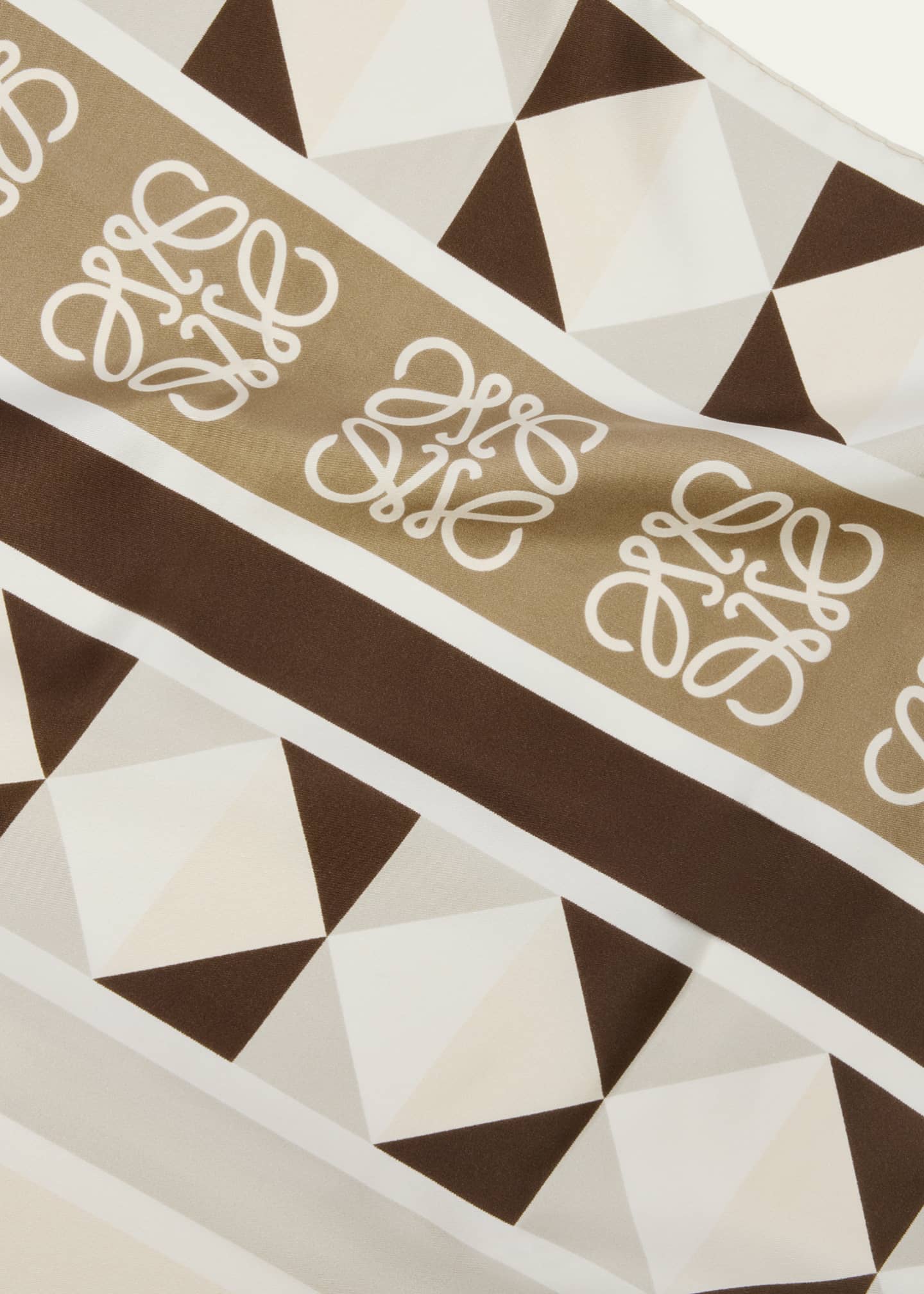 Loewe Anagram Compass Silk Twill Scarf Image 2 of 2