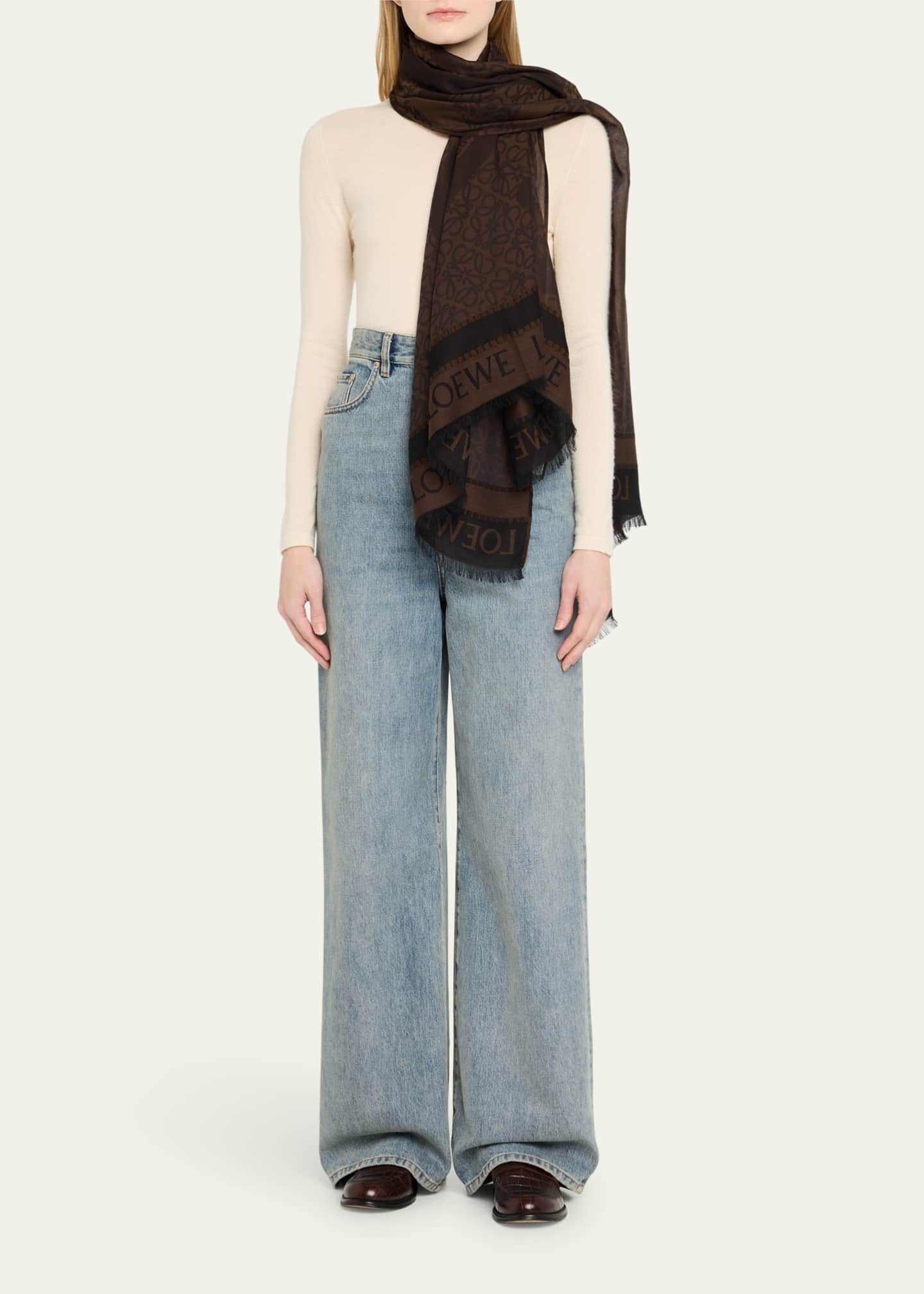 Loewe Anagram Cotton Pareo Scarf Image 2 of 3