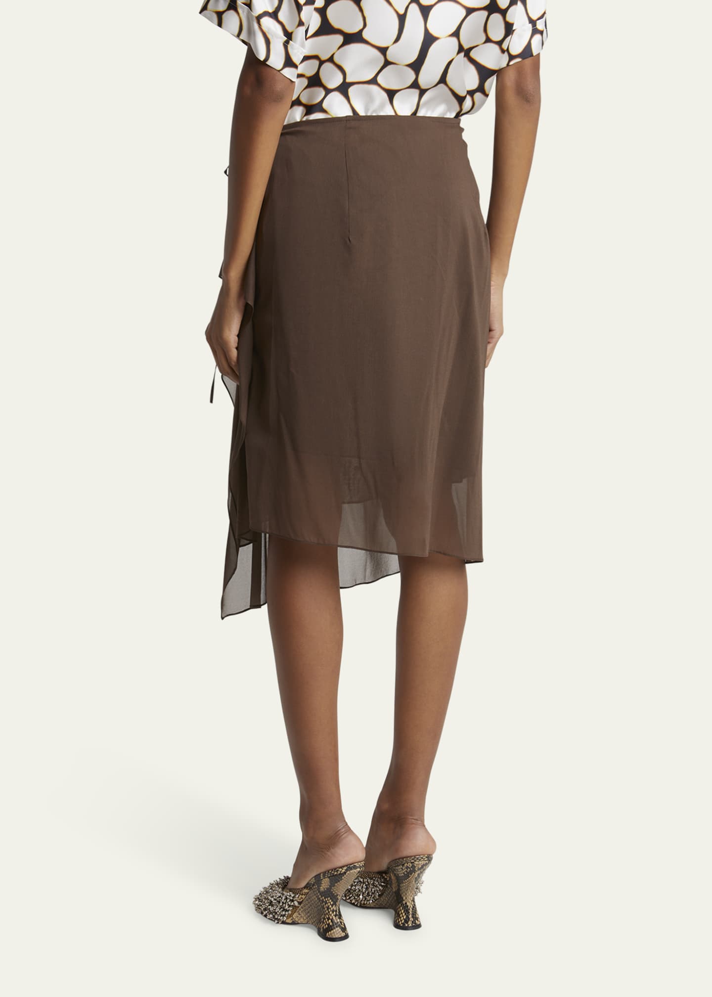Dries Van Noten Sima Dot Print Wrap Skirt Image 3 of 5