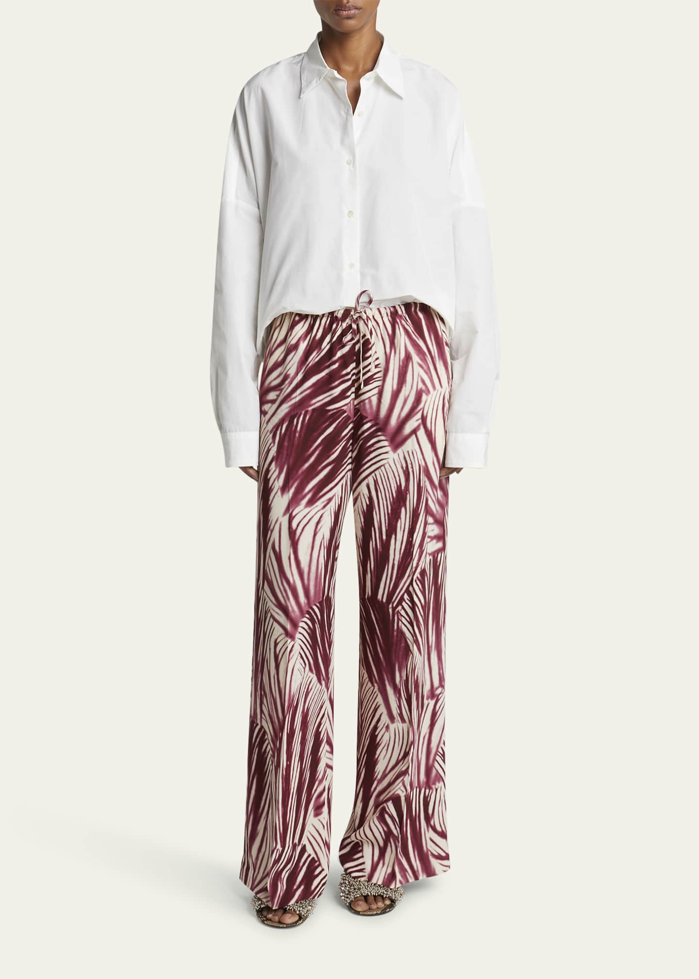 Dries Van Noten Casia Button Down Oversized Shirt Image 2 of 5
