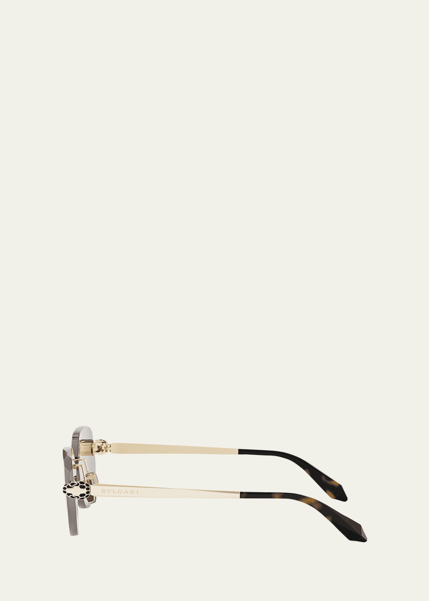 BVLGARI Serpenti Forever Rimless Oval Metal Sunglasses Image 3 of 3