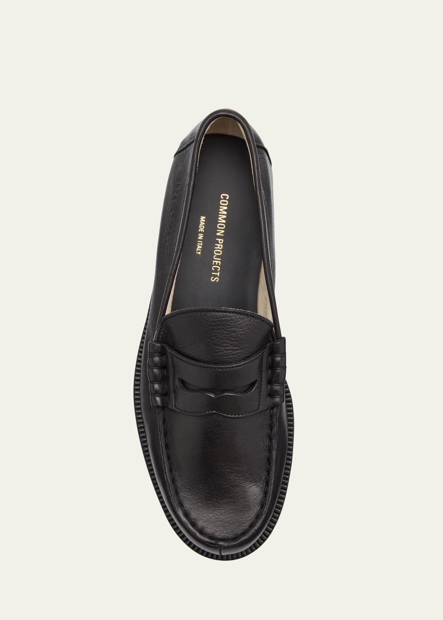 Common Projects Men\'s Black Leather Penny Loafers Size 9 Common Projects Soft Penny Loafers | Uncrate Supply main image 2