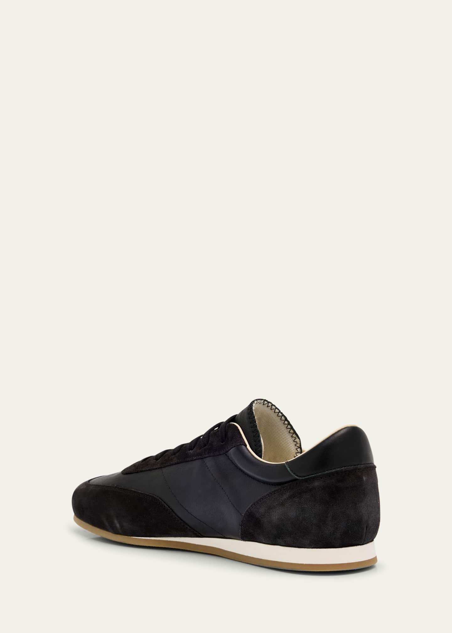 Men's Leather and Suede Runner Sneakers