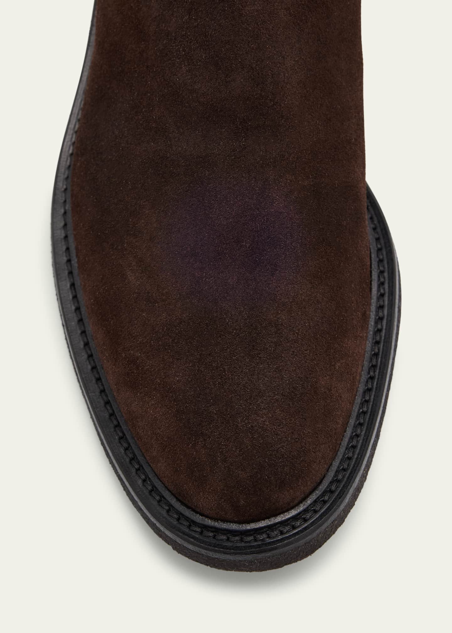 Common Projects Men's Suede Rubber-Sole Chelsea Boots Image 4 of 4