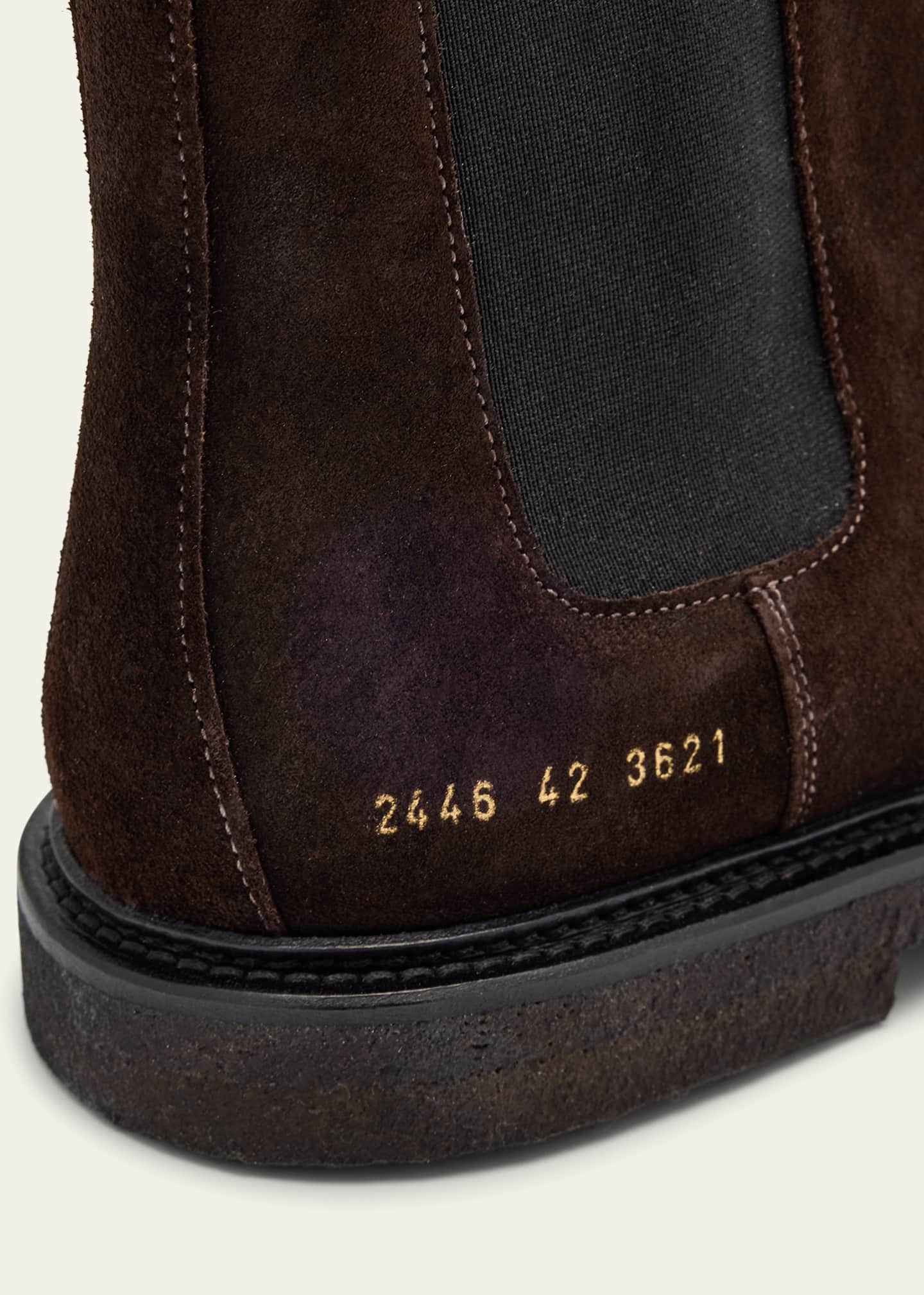 Common Projects Men's Suede Rubber-Sole Chelsea Boots Image 3 of 4
