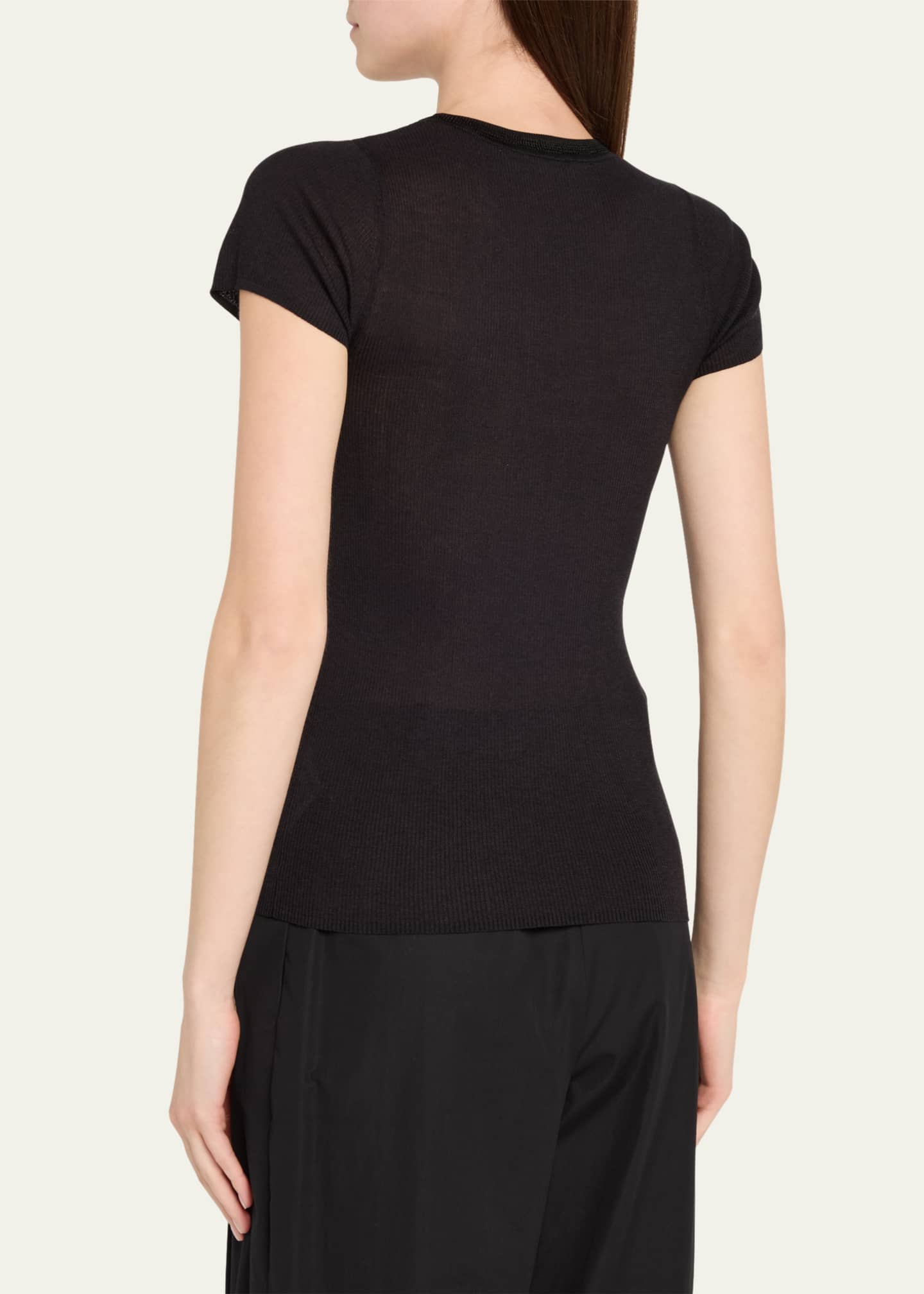 Ribbed Crewneck Tee - Thumbnail 3