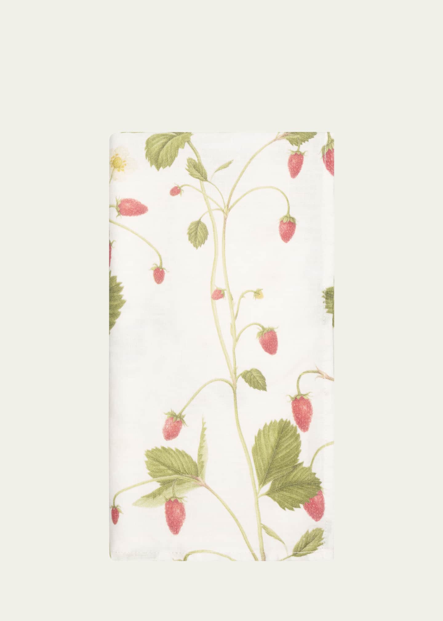 SUMMERILL & BISHOP Fraises des Bois Linen Napkin Image 3 of 3