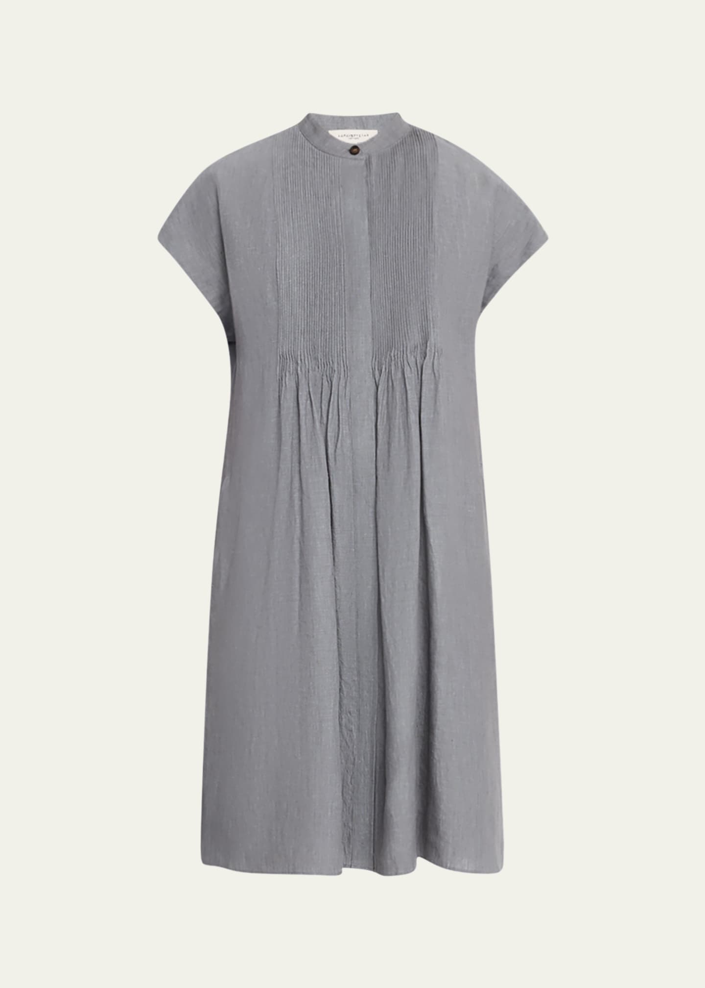 Lafayette 148 New York Ruched Pintuck Linen Dress - Bergdorf Goodman