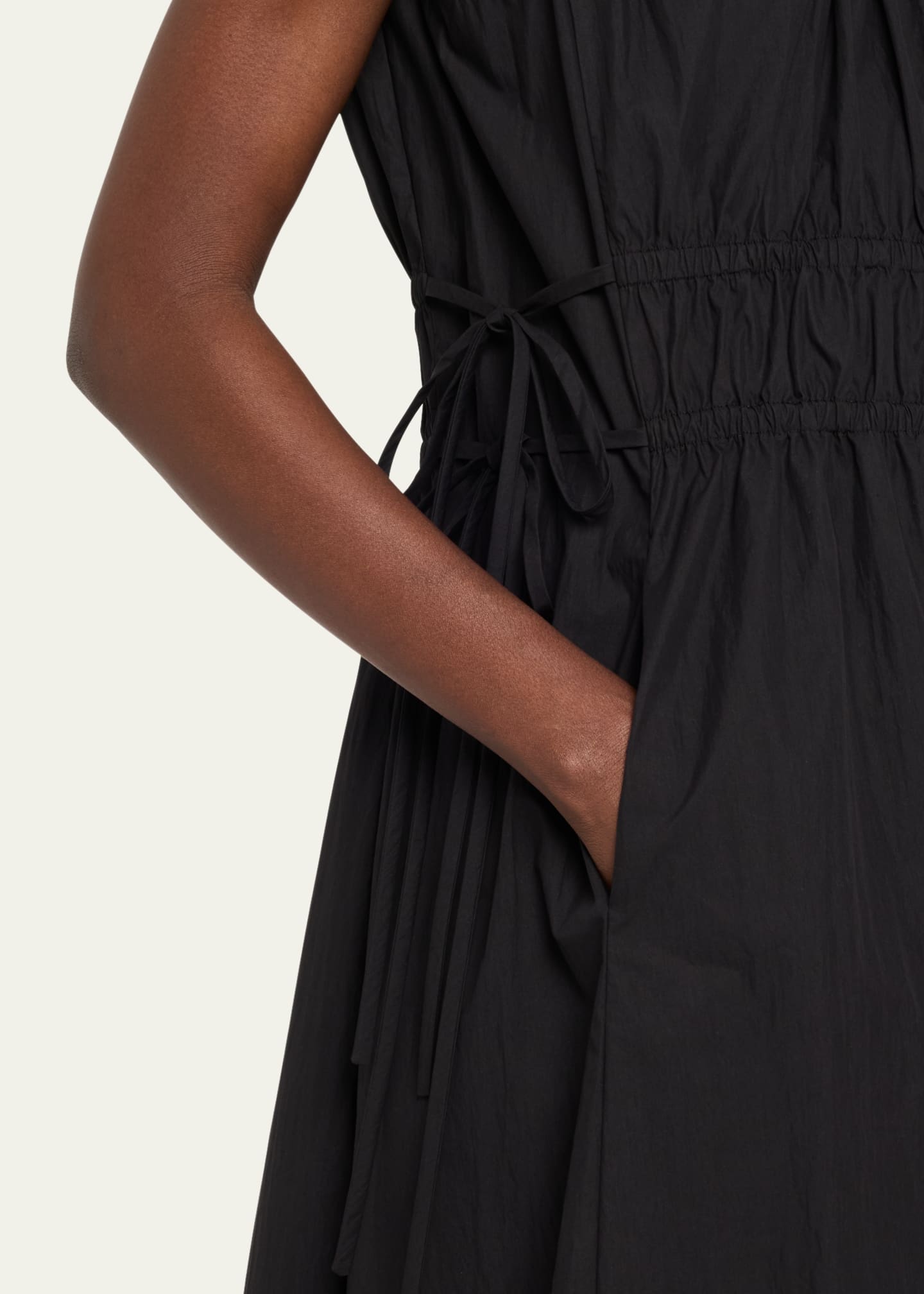 Lafayette 148 New York Sleeveless Gathered-Waist Midi Dress Image 5 of 5