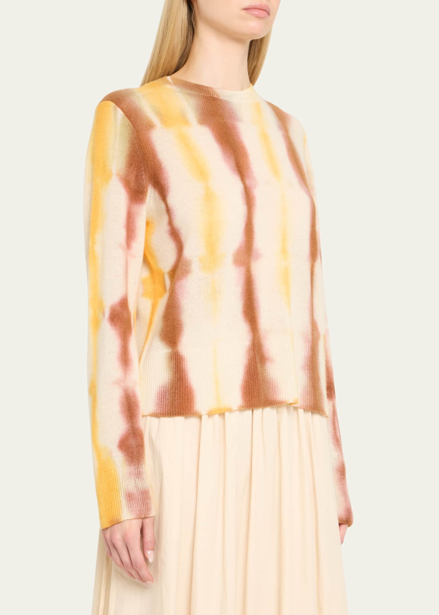 Lafayette 148 New York Tie-Dye Crewneck Cashmere Sweater Image 4 of 5