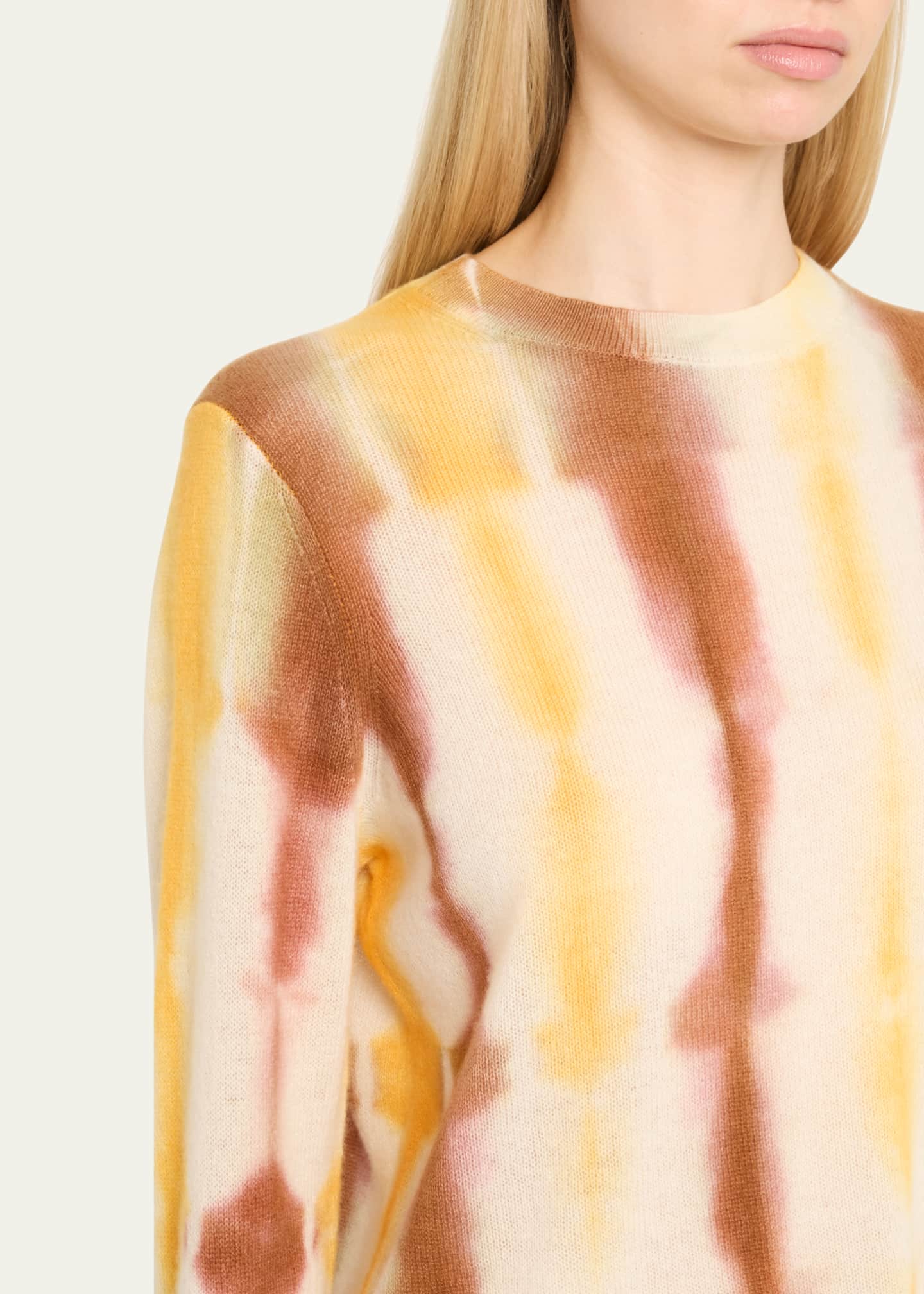 Lafayette 148 New York Tie-Dye Crewneck Cashmere Sweater Image 5 of 5