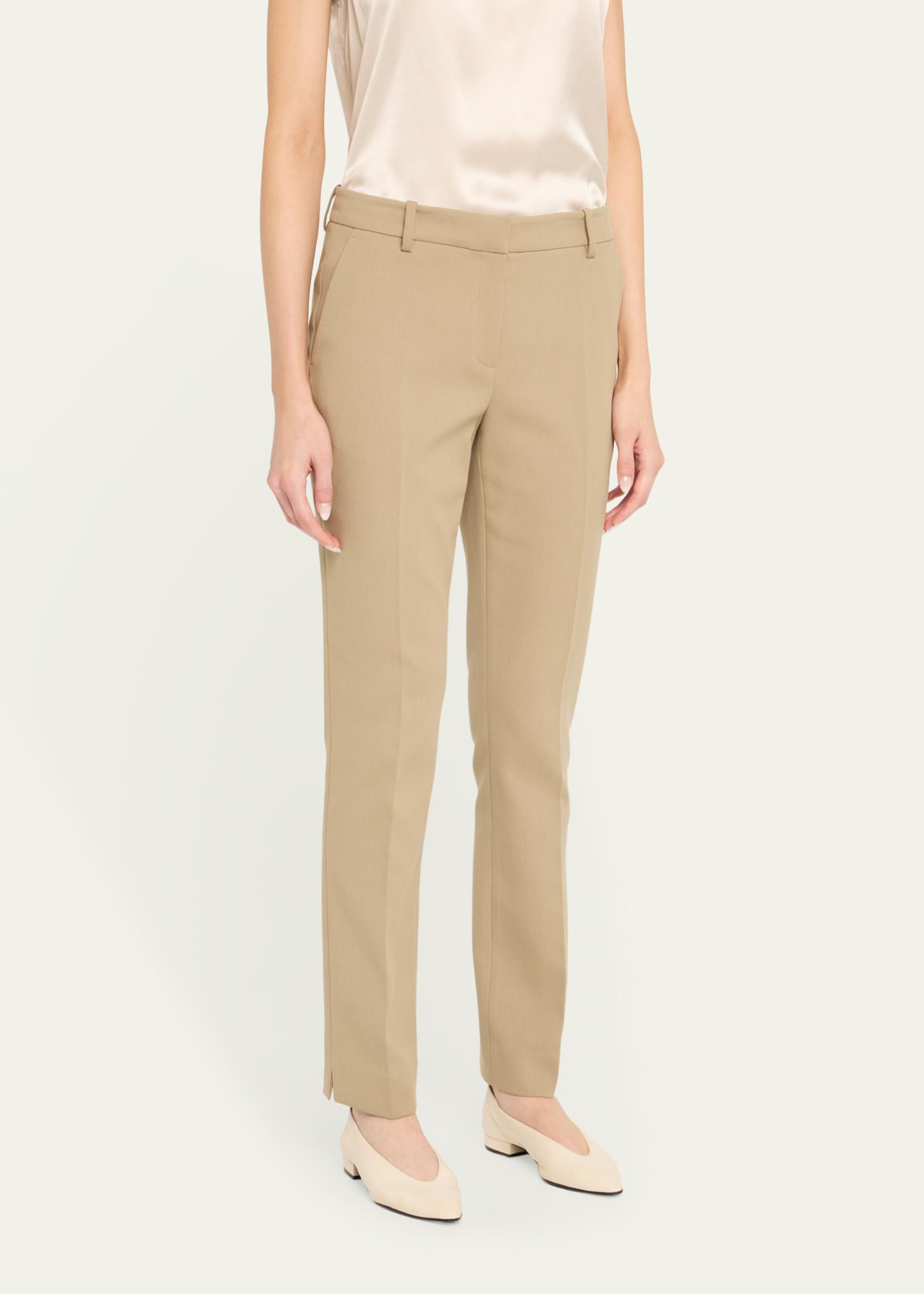 Pantalon Lafayette 148 Taille 12 Beige Coton - Style Capri, Occasion Très Bon état, Marque Luxe New York