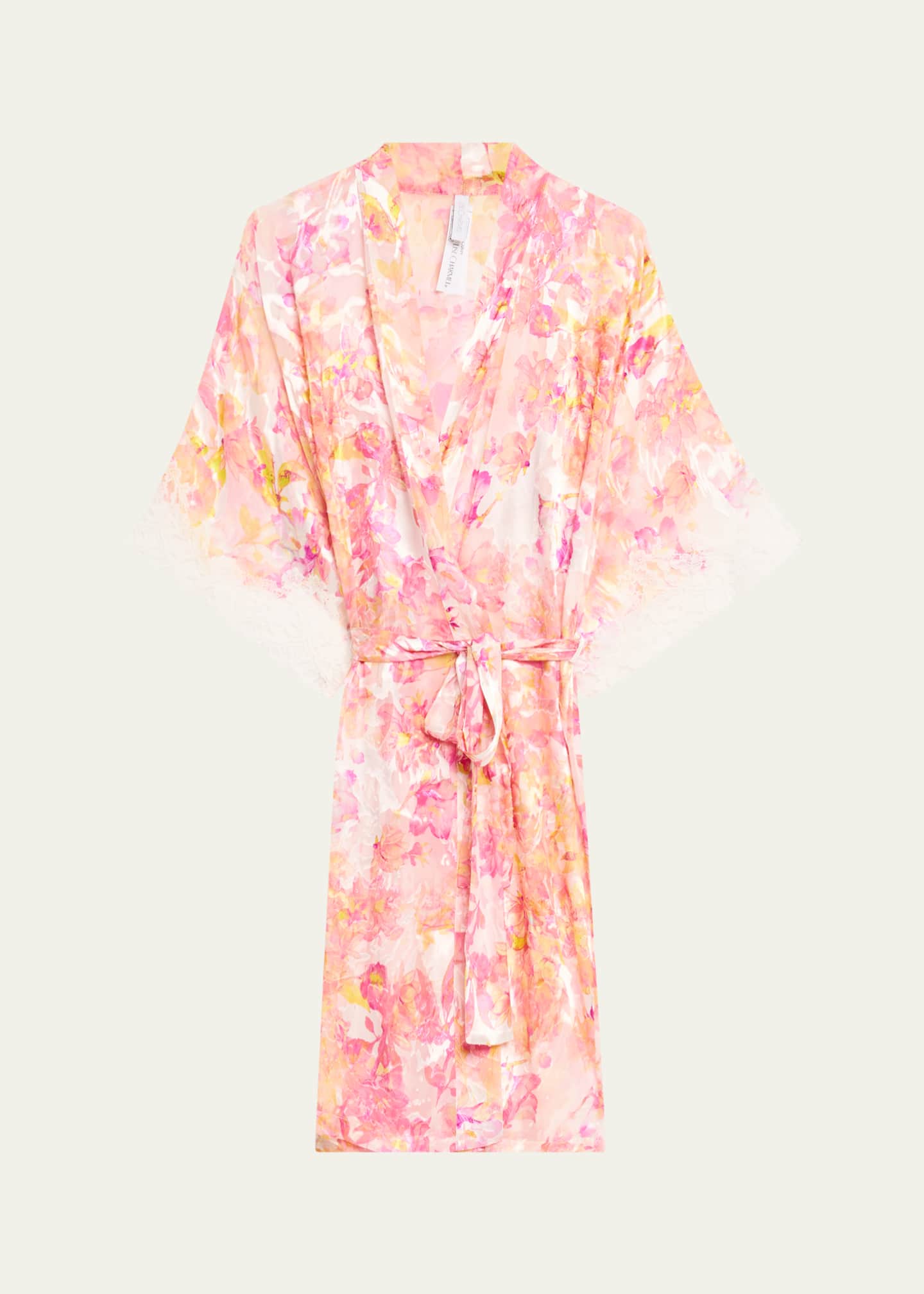 Lise Charmel Folie D'Ete Floral-Print Devore Satin Robe Image 1 of 5