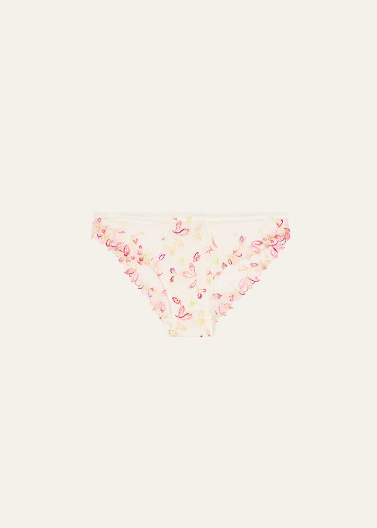 Lise Charmel Folie D'Ete Floral-Embroidered Italian Briefs Image 1 of 2