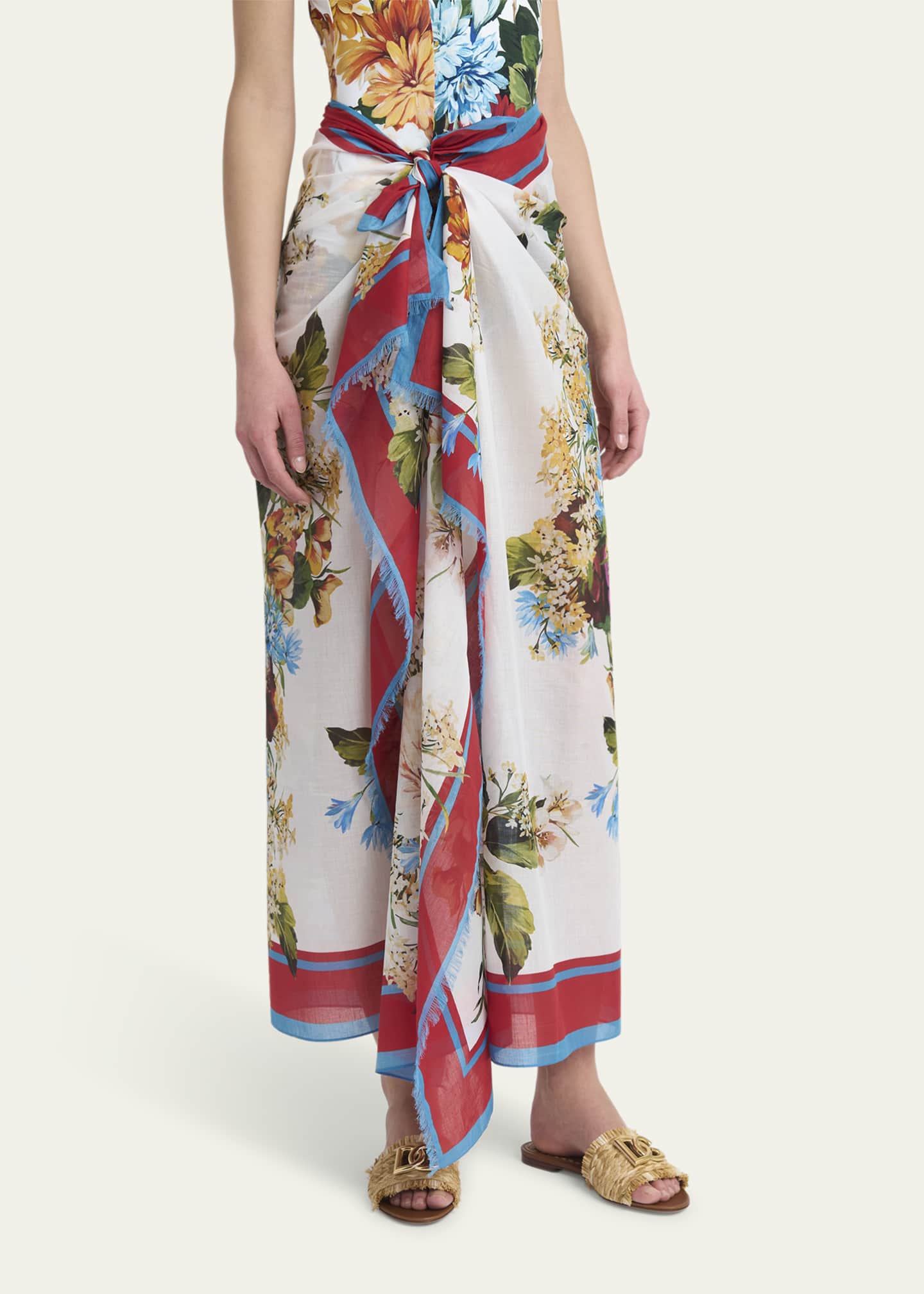 Dolce&Gabbana St Fiori Bouquet Pareo Coverup Image 4 of 5