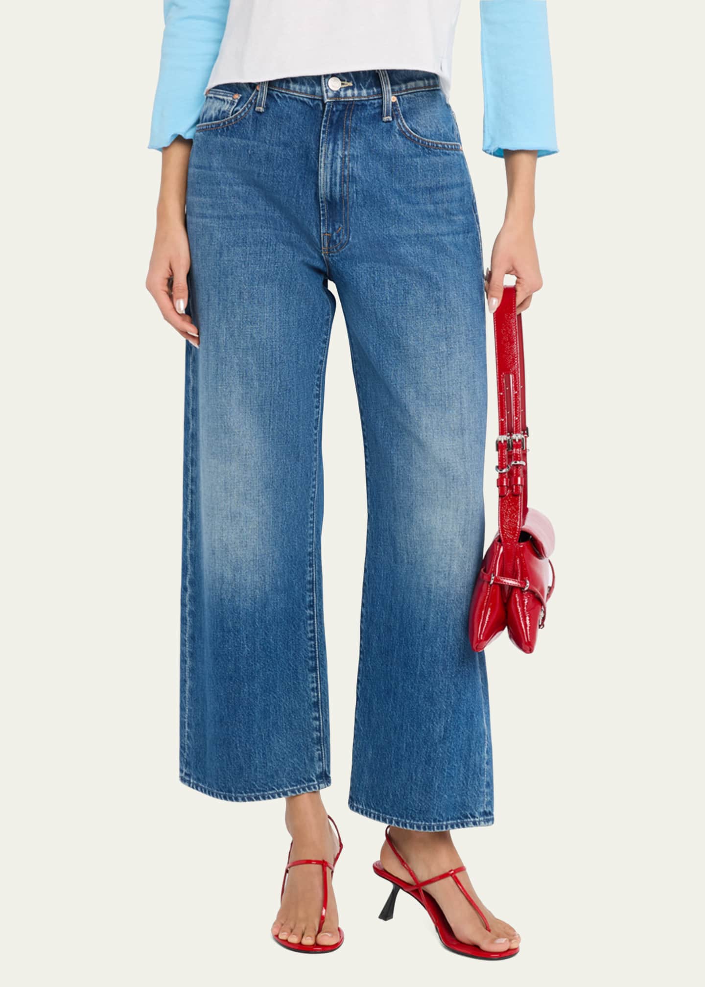 MOTHER The Dodger Ankle Jeans with Embroidered Pockets Image 4 of 5