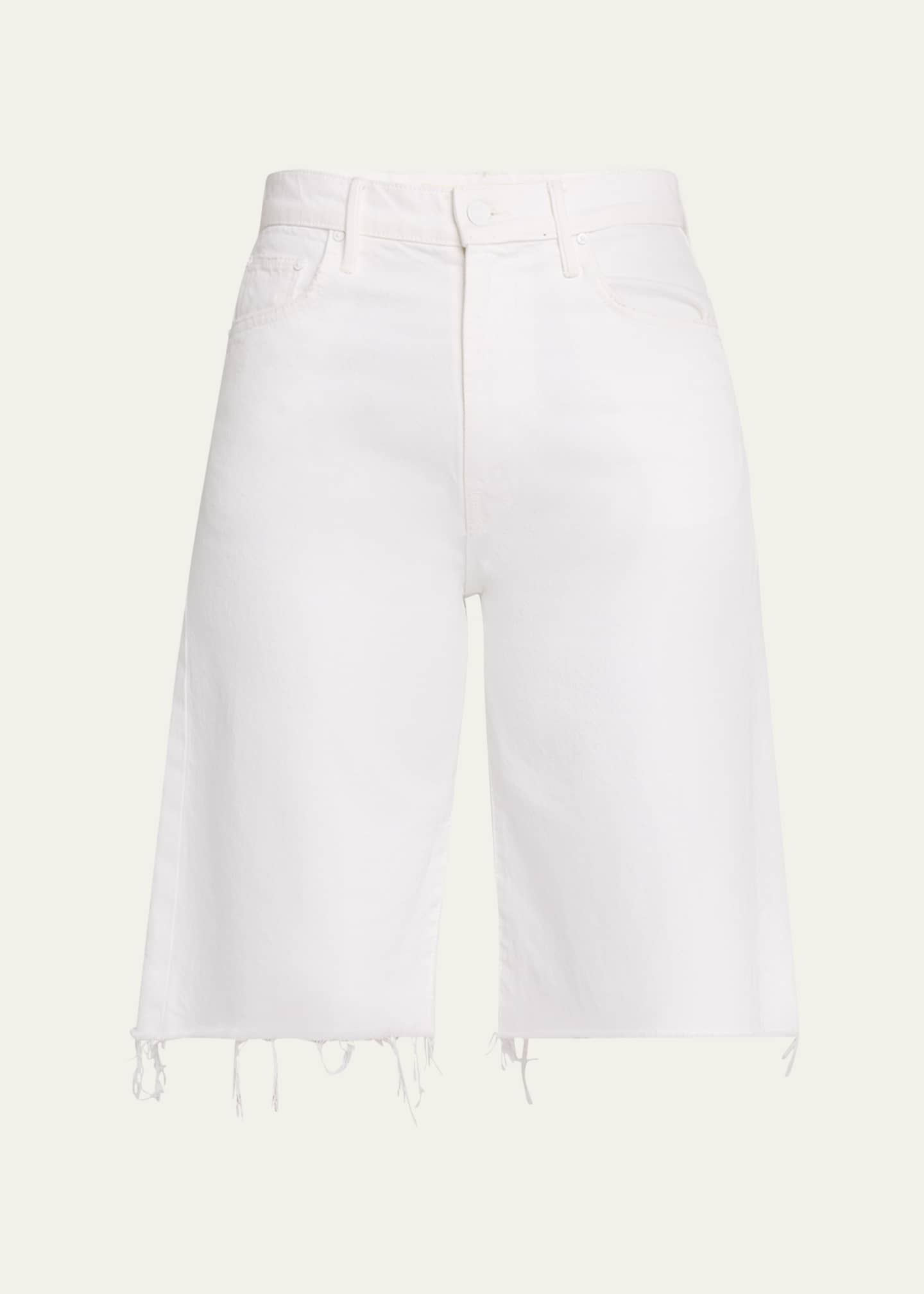 MOTHER The Maven Bermuda Fray Denim Shorts Image 1 of 5