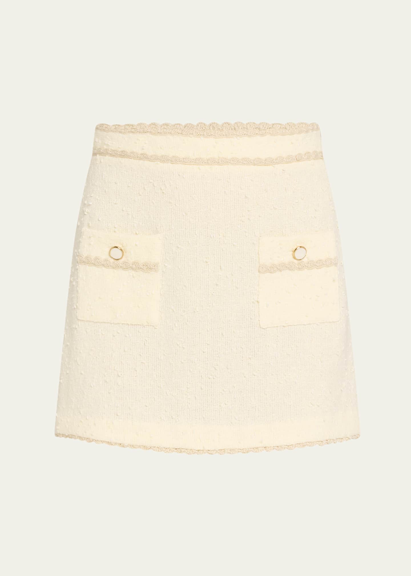 SIMKHAI Leighton Boucle Mini Skirt Image 1 of 5