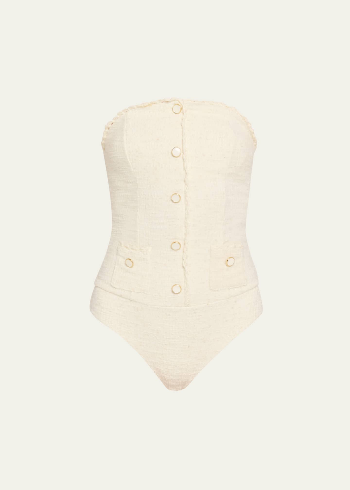 SIMKHAI Natalie Strapless One-Piece Swimsuit - Bergdorf Goodman