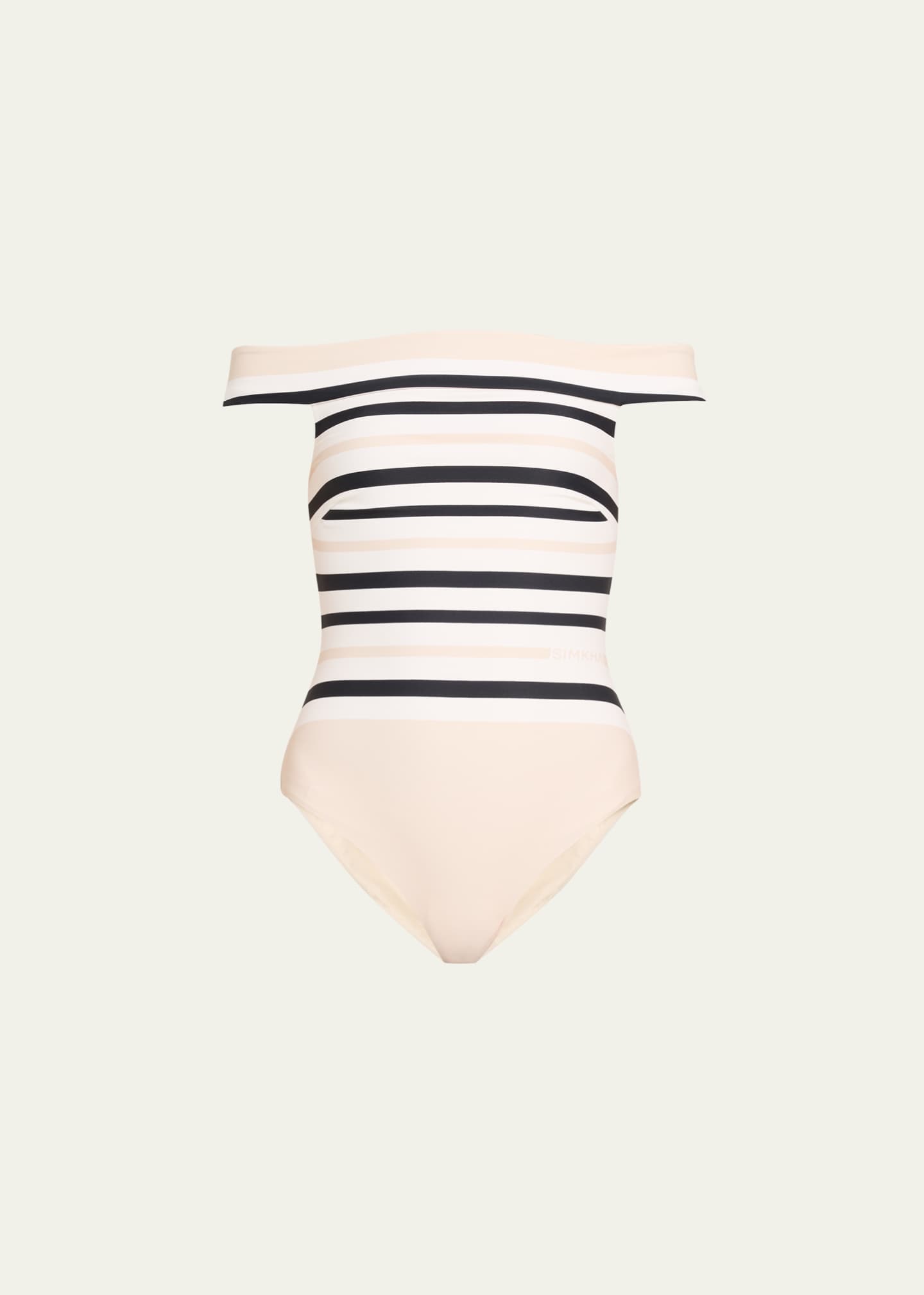 SIMKHAI Walker Off-Shoulder One-Piece Swimsuit Image 1 of 4