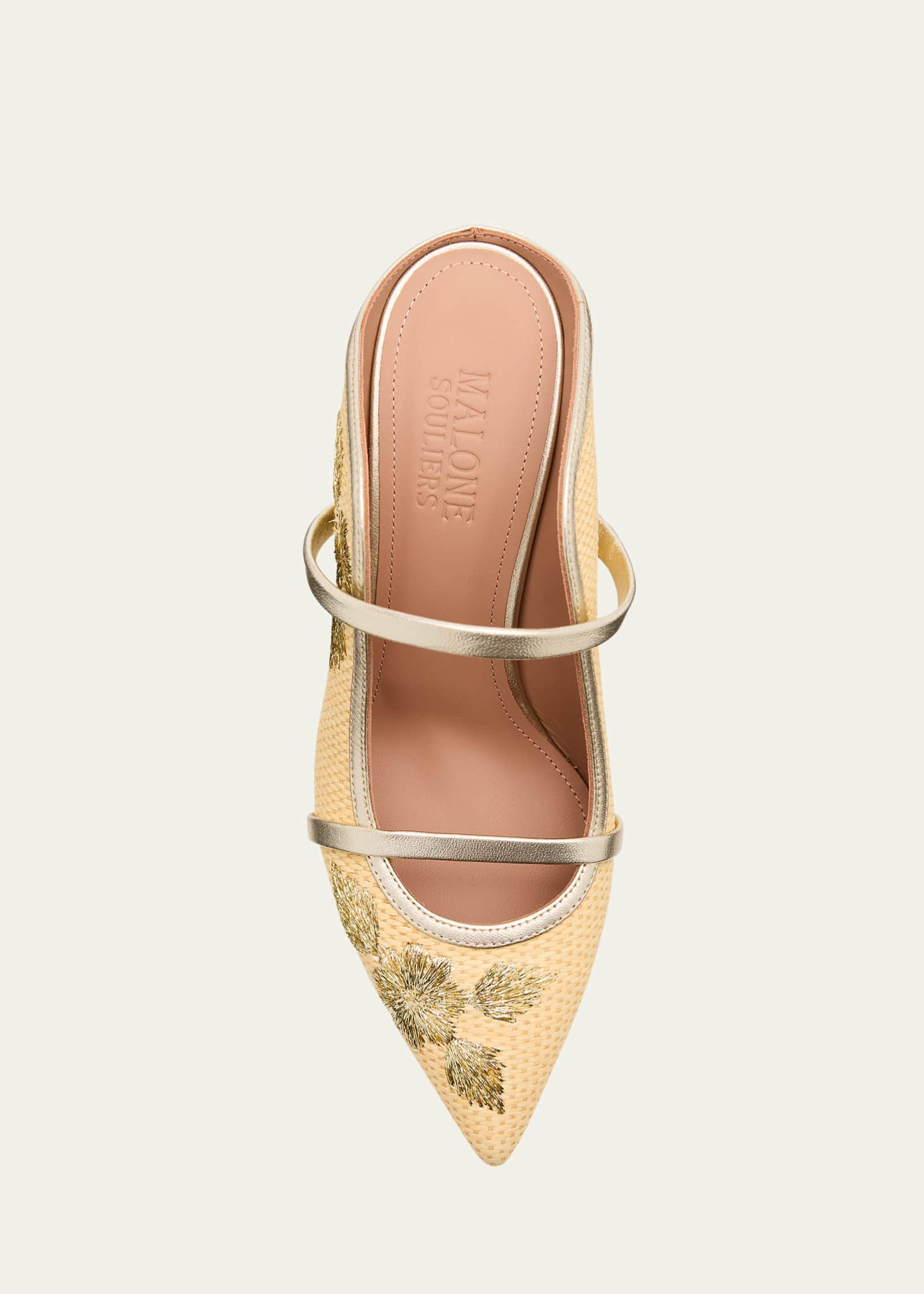 Malone Souliers Maureen Raffia Dual-Band Mule Pumps Image 6 of 6