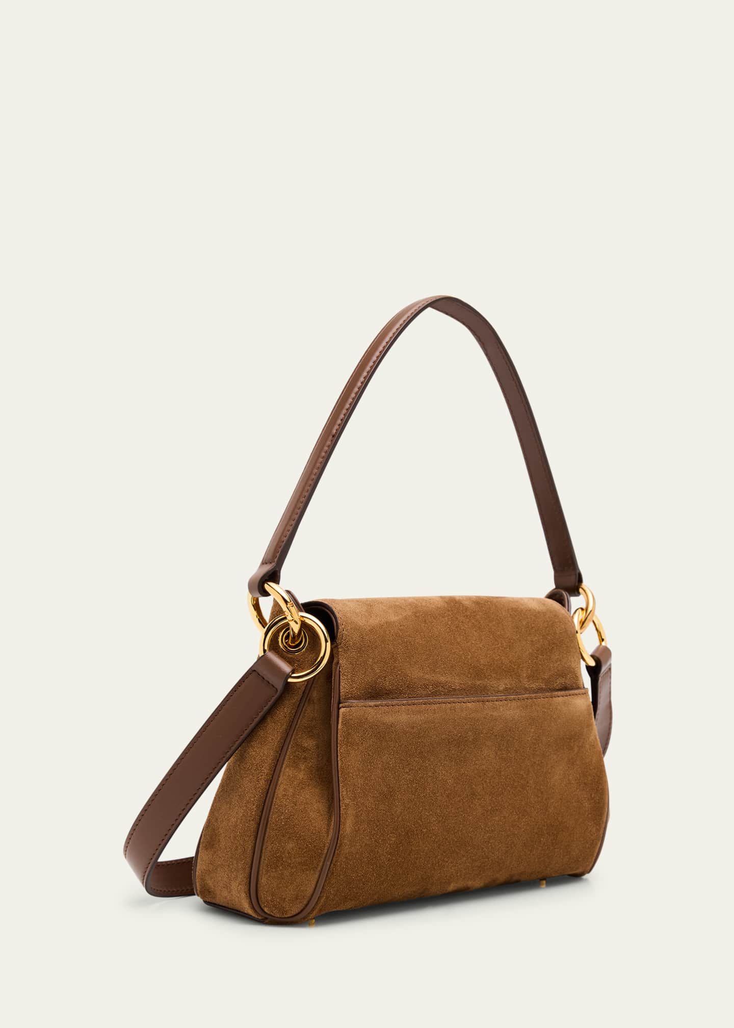 TOM FORD Tara Small Shoulder Bag in Suede Image 3 of 6