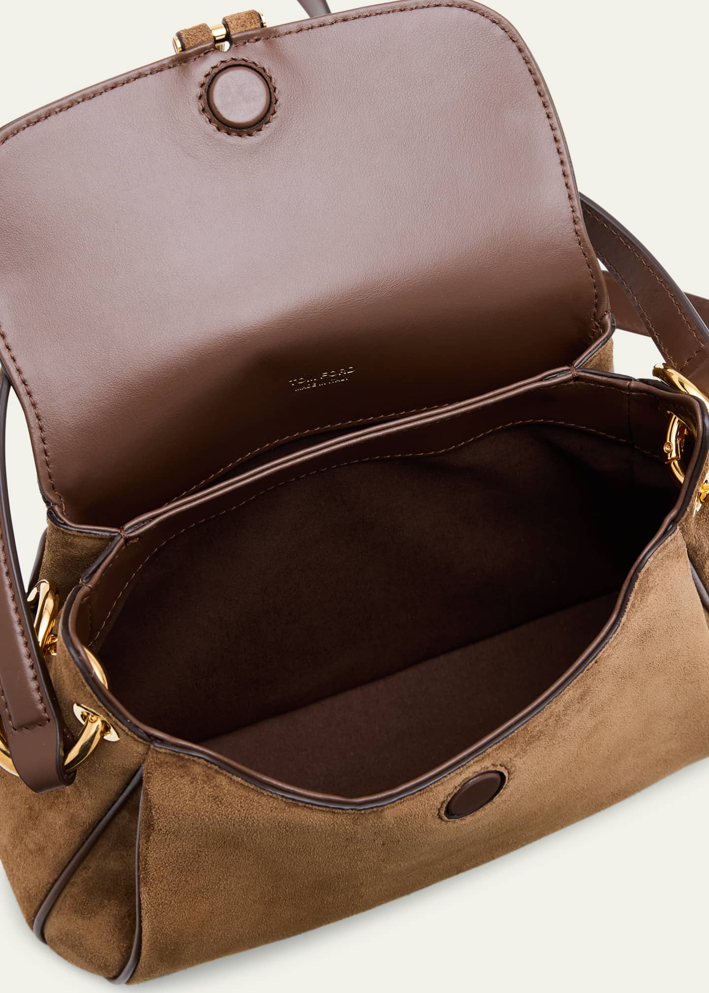 TOM FORD Tara Small Shoulder Bag in Suede Image 4 of 6