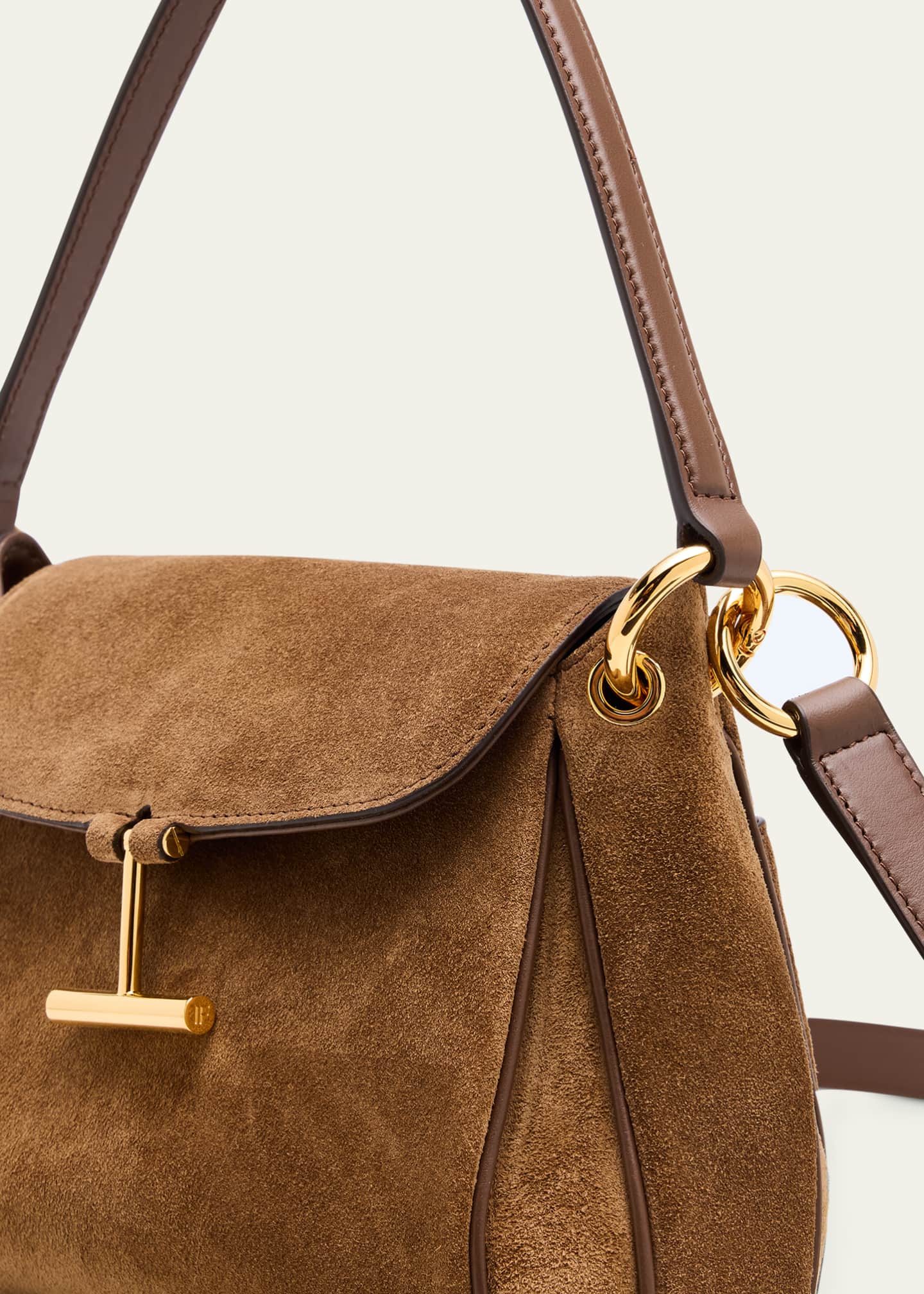 TOM FORD Tara Small Shoulder Bag in Suede Image 6 of 6