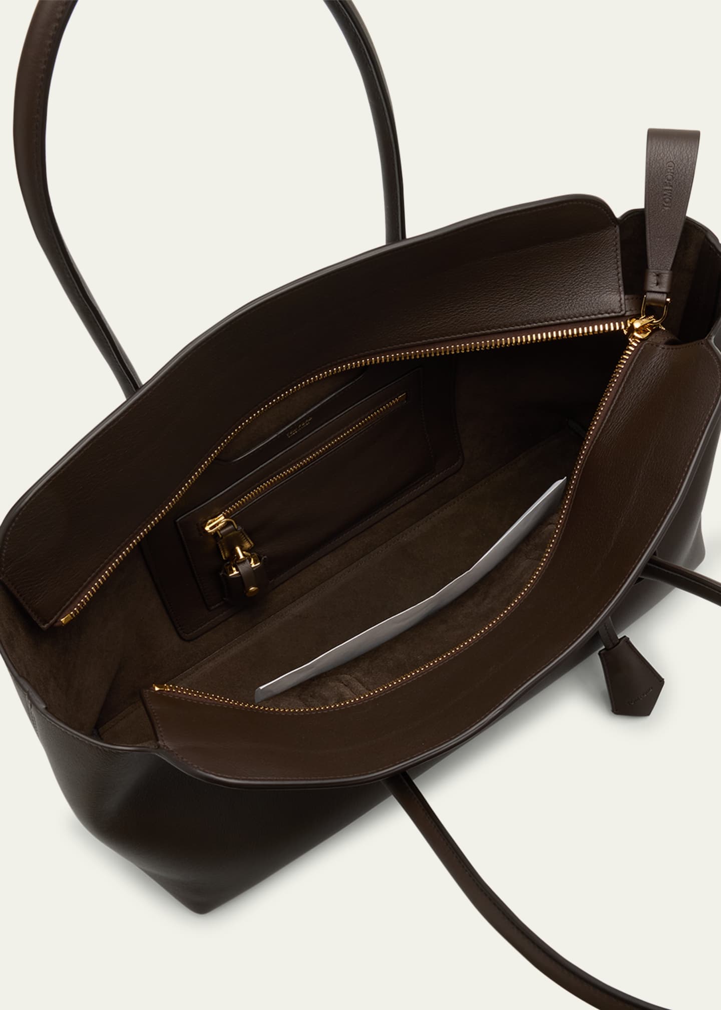 TOM FORD Alexander Large Shoulder Bag in Natural Grain