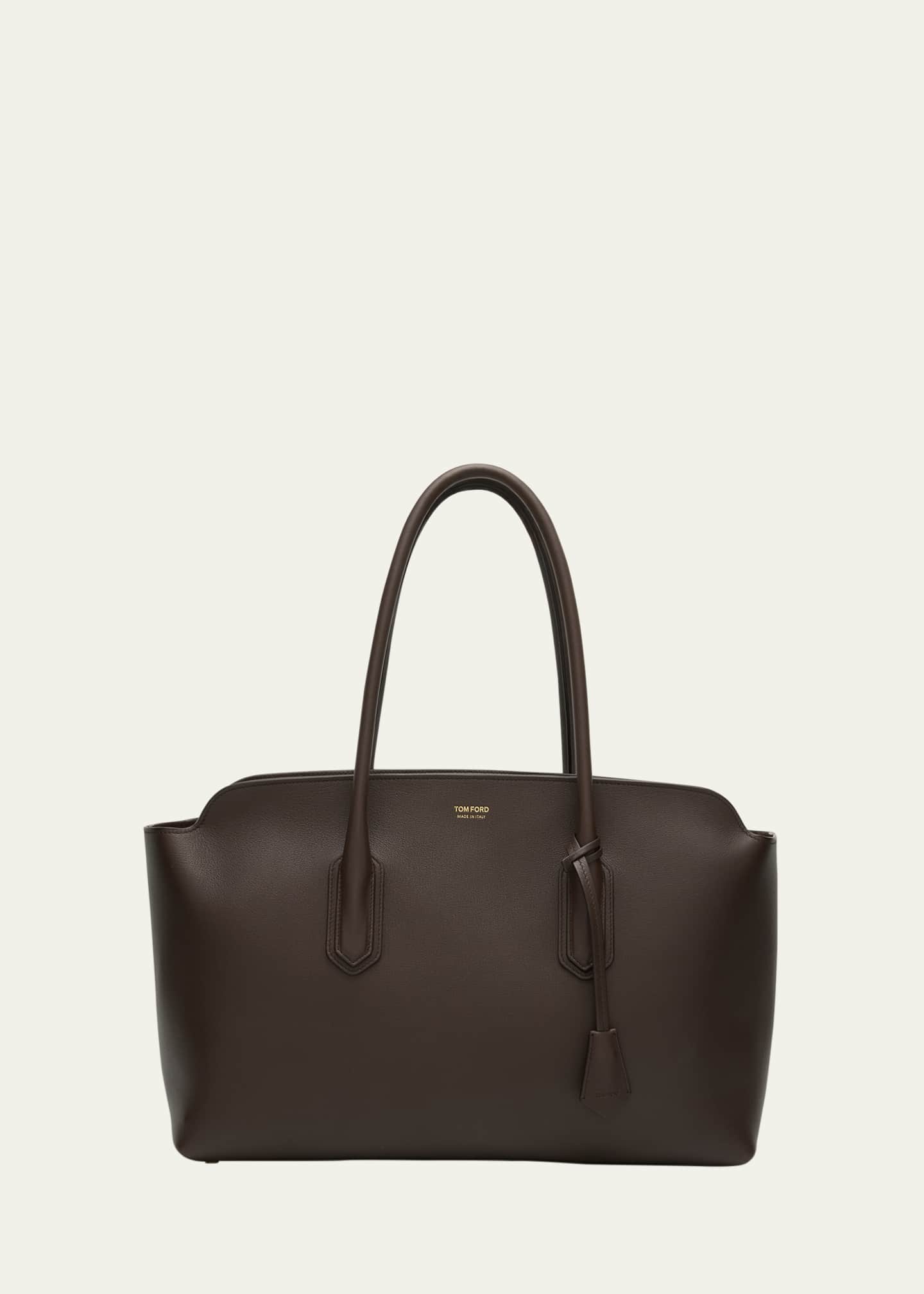 ハンドバッグ Tom Ford Alexander Large Handbag In Grainy Leather TOM FORD Alexander Large Shoulder Bag in Natural Grain