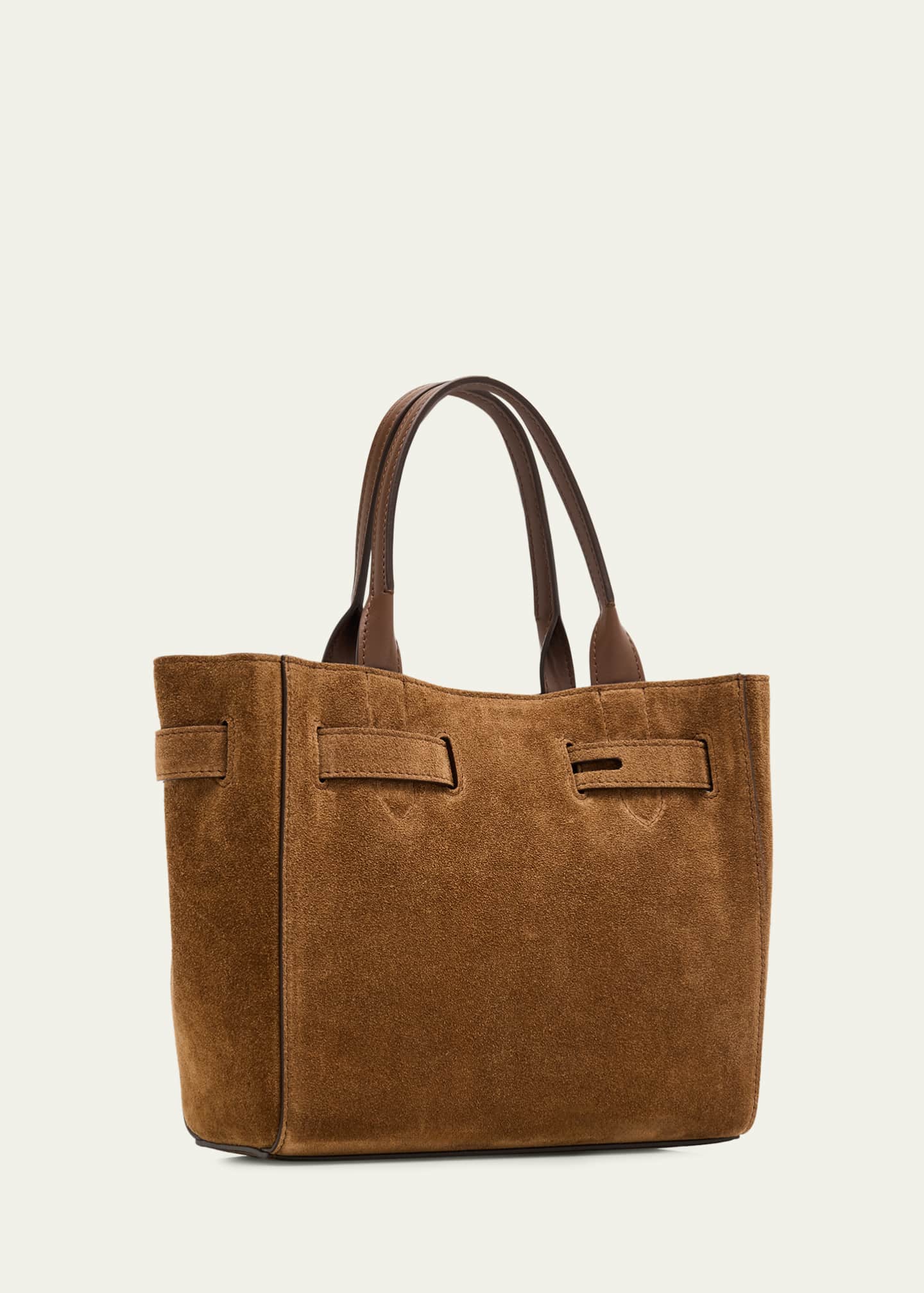 TOM FORD Audrey Small Belted Tote Bag in Suede Image 3 of 6