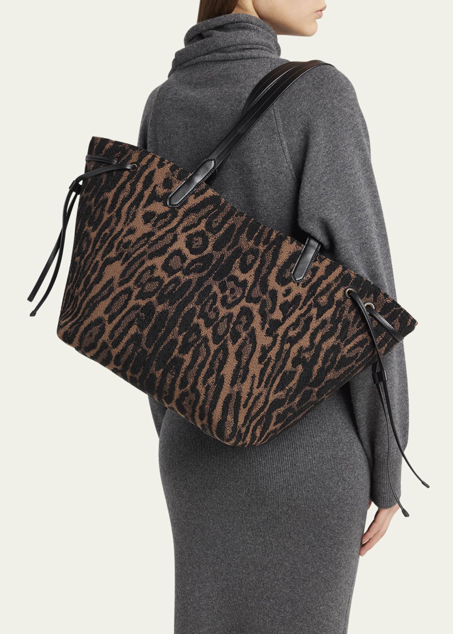 TOM FORD Large Tote Bag in Ocelot Jacquard - Bergdorf Goodman