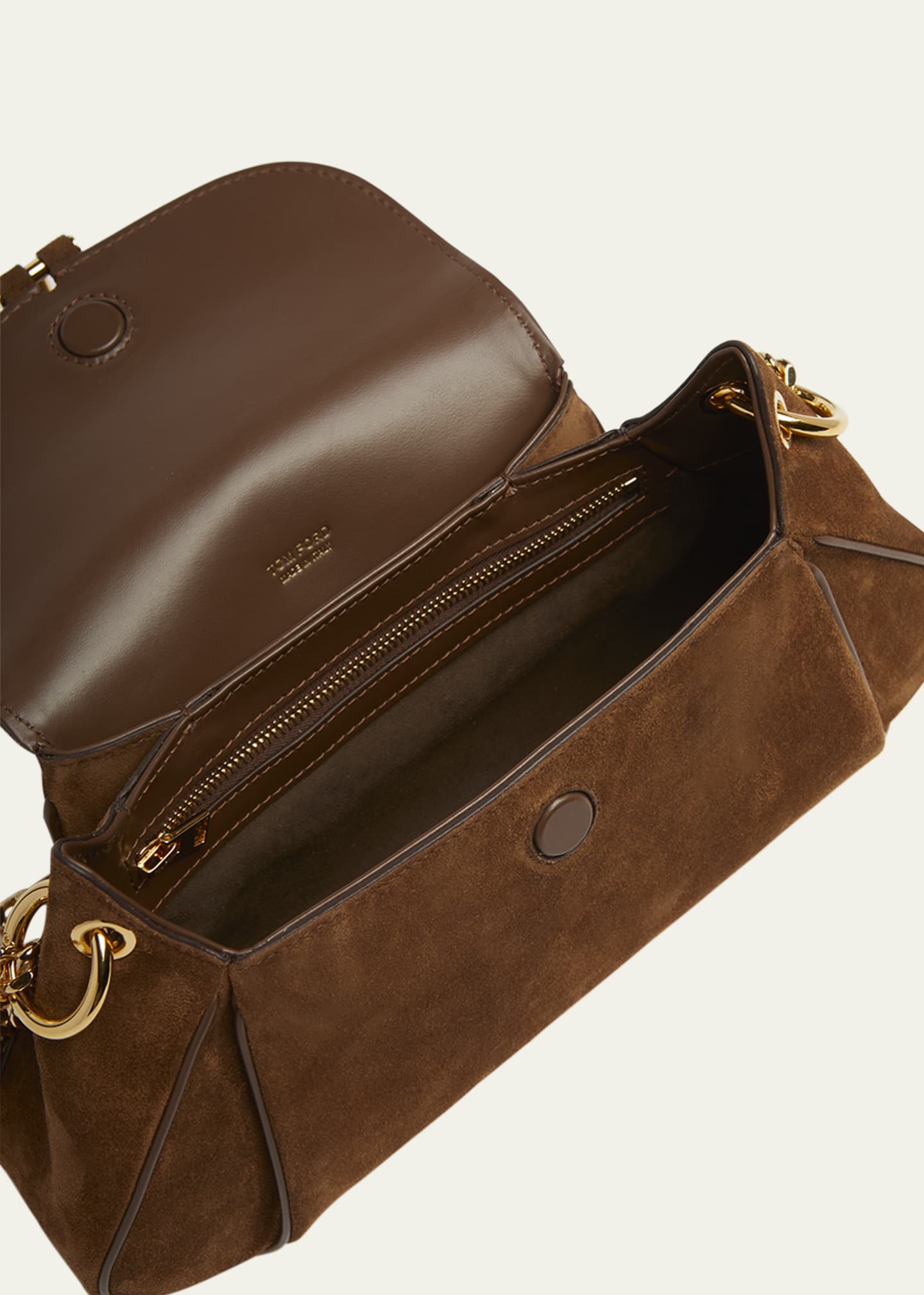 TOM FORD Tara Chain Shoulder Bag in Suede Image 4 of 6