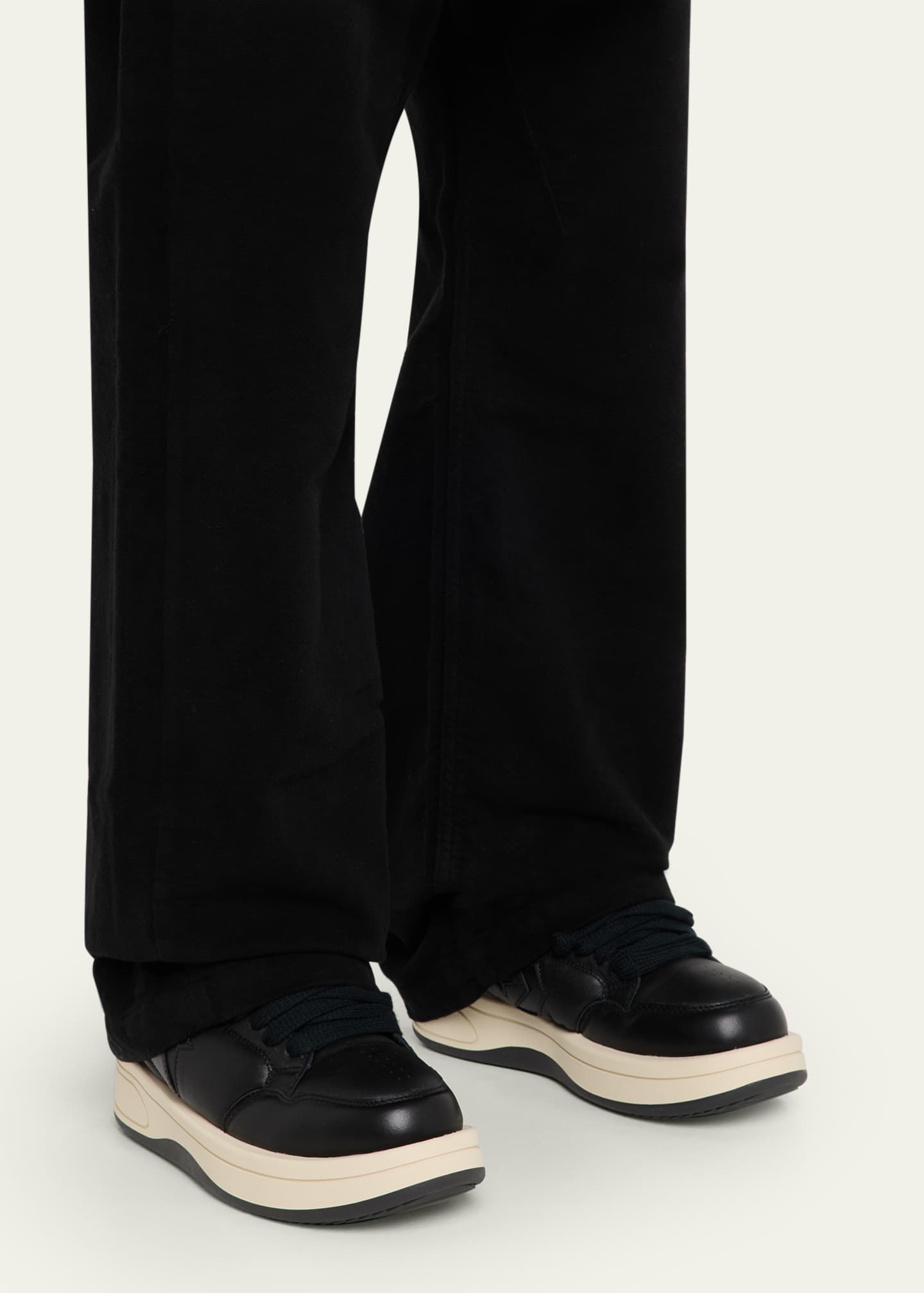 DRKSHDW RICK OWENS x Converse Men's Turbowpn Ox Leather Low-Top Sneakers Image 2 of 6