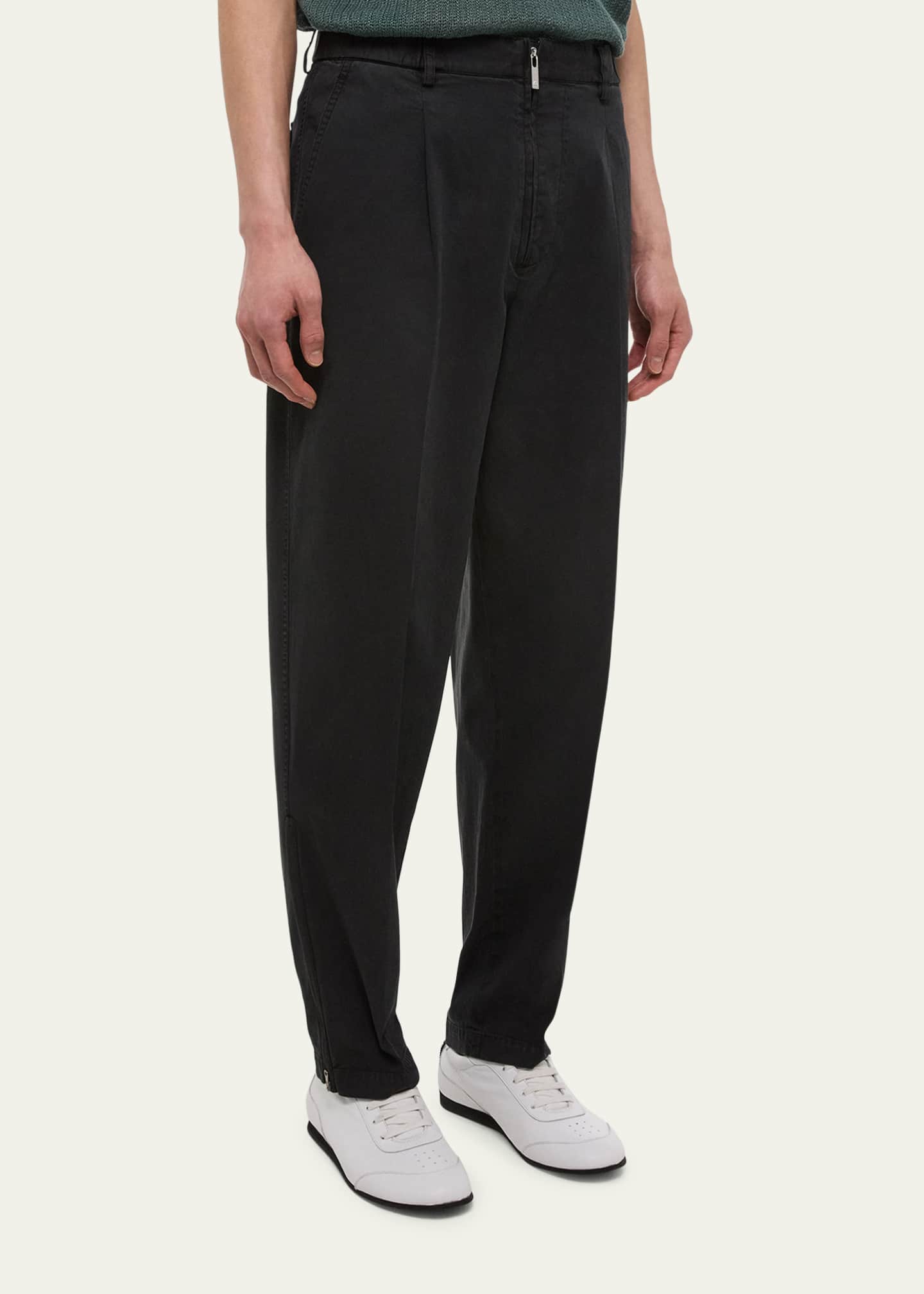 Helmut Lang Men's Pleated Loose Fit Zoot Pants - Bergdorf Goodman