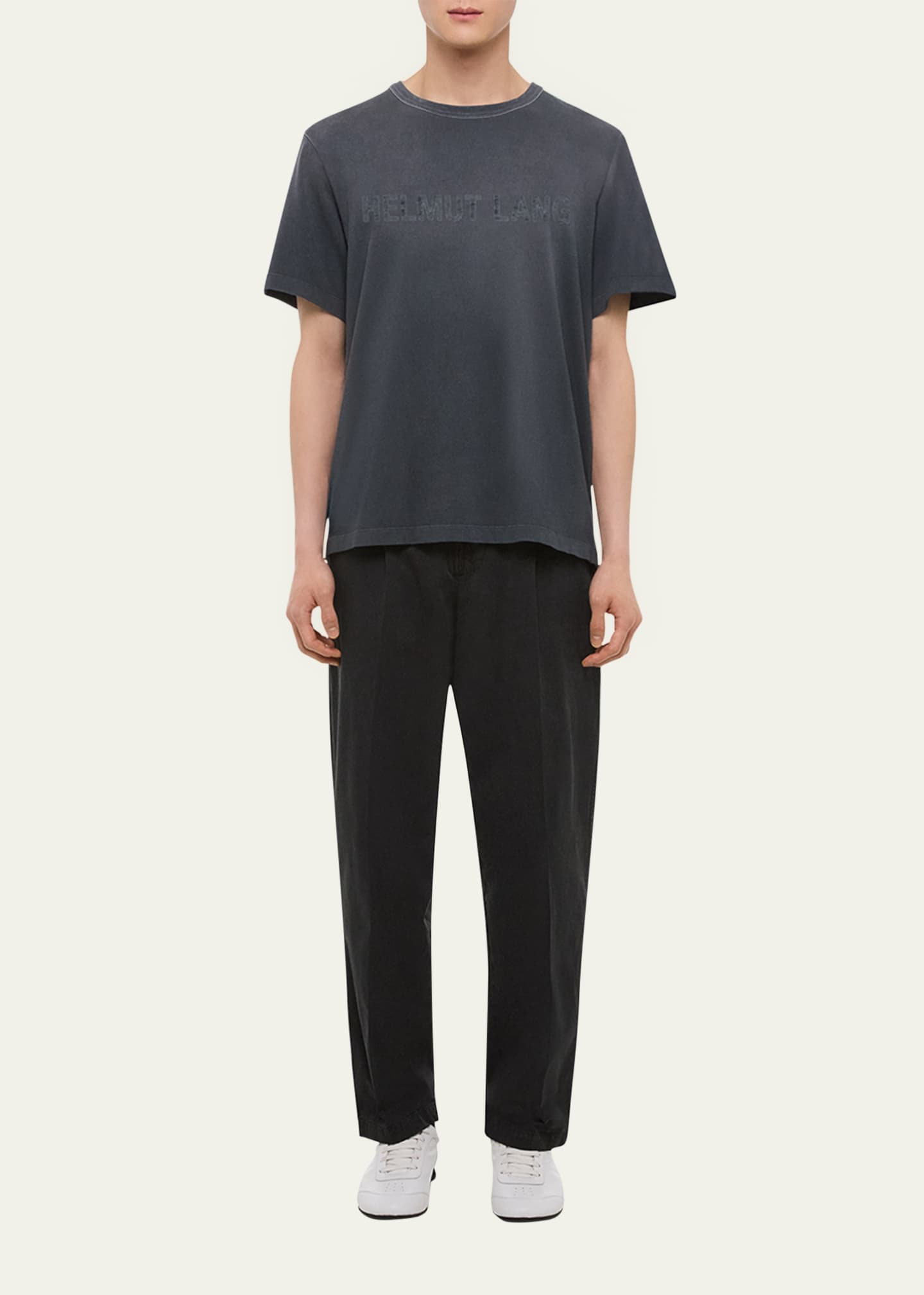 Helmut Lang Men's Faded Logo Print T-Shirt Image 2 of 5
