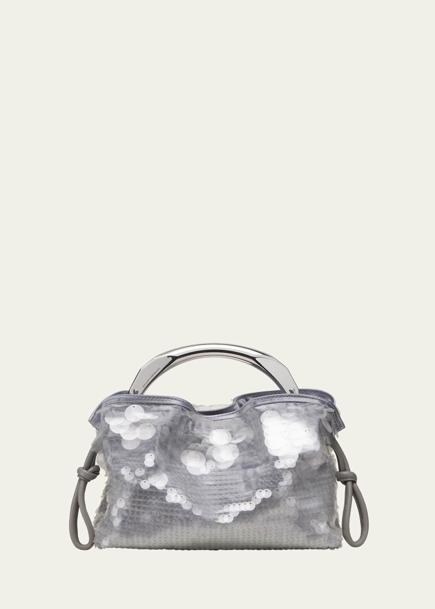 Stuart Weitzman Mia Arc Mini Sequined Top-Handle Bag Image 1 of 3
