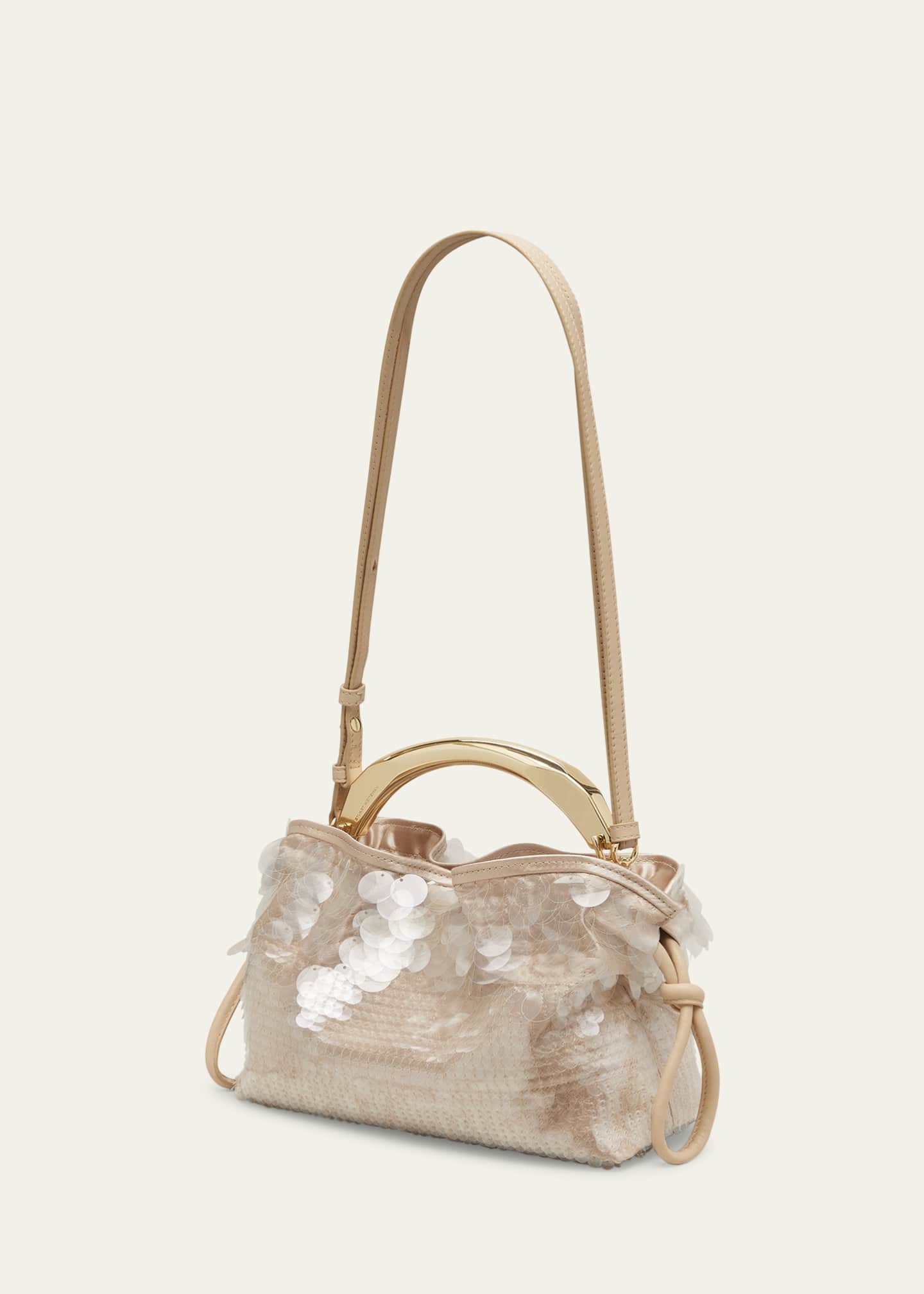 Stuart Weitzman Mia Arc Mini Sequined Top-Handle Bag - Bergdorf