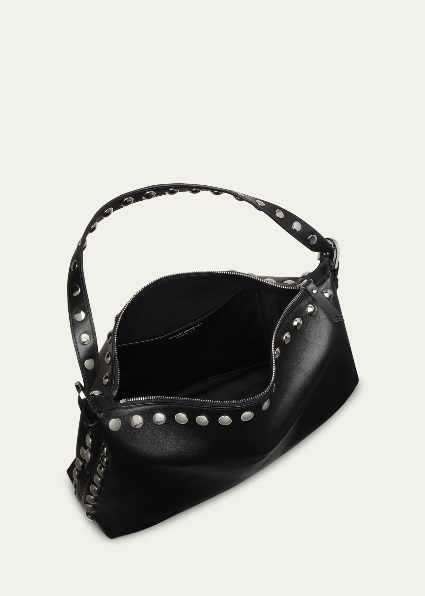 Stuart Weitzman Stuart Studded Leather Shoulder Bag Image 2 of 2
