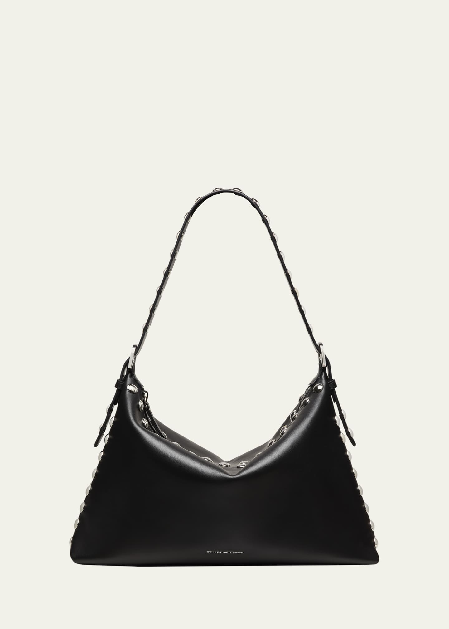 Stuart Weitzman Stuart Studded Leather Shoulder Bag Image 1 of 2