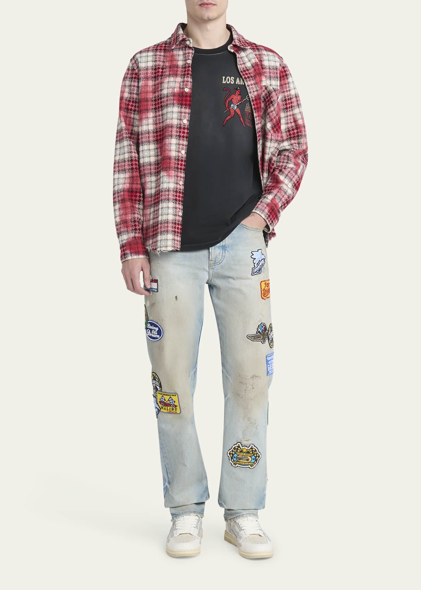 Men's Crystal Sinners Faded Cotton T-Shirt